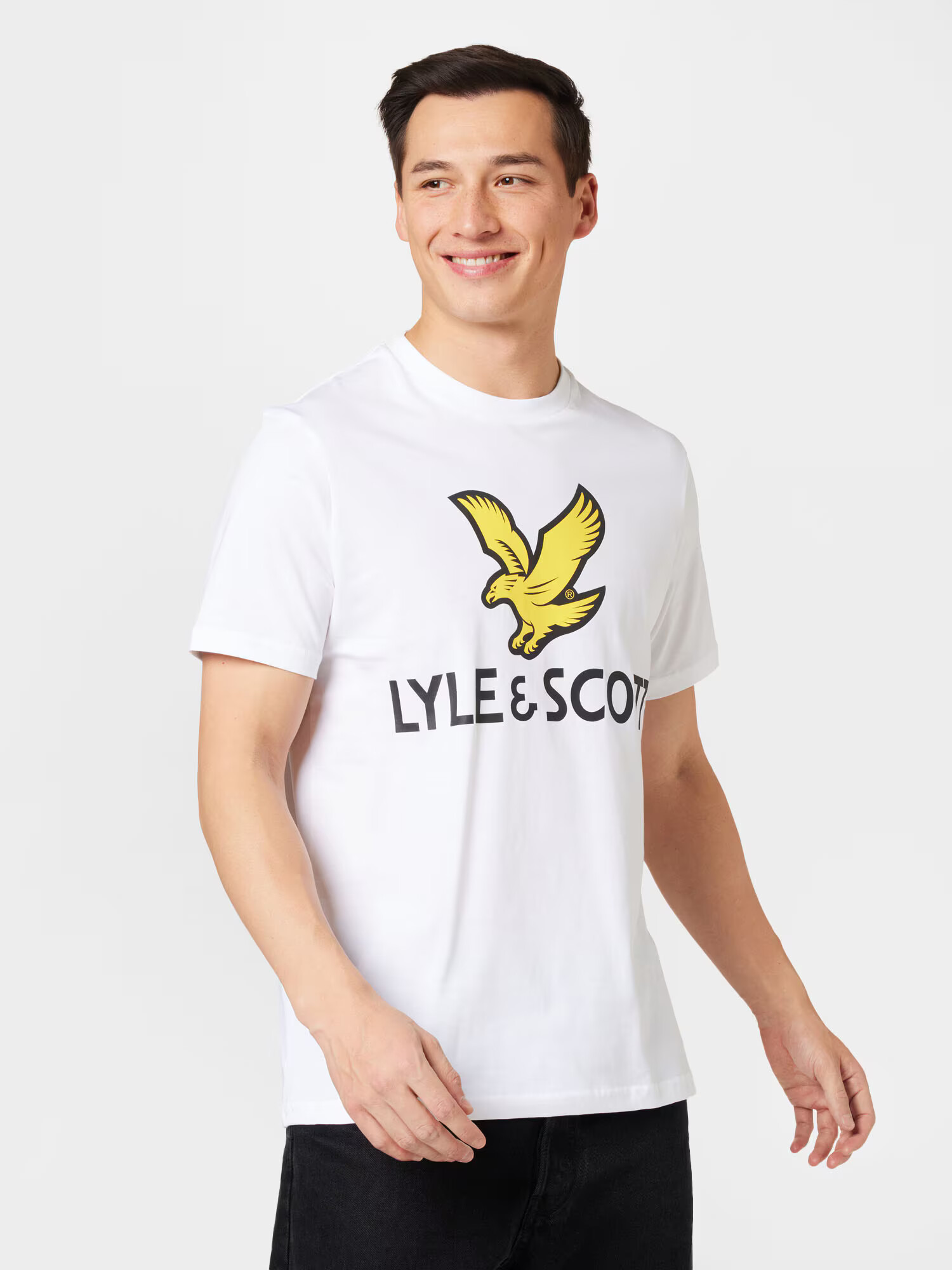 Lyle & Scott Majica rumena / črna / bela - Pepit.si