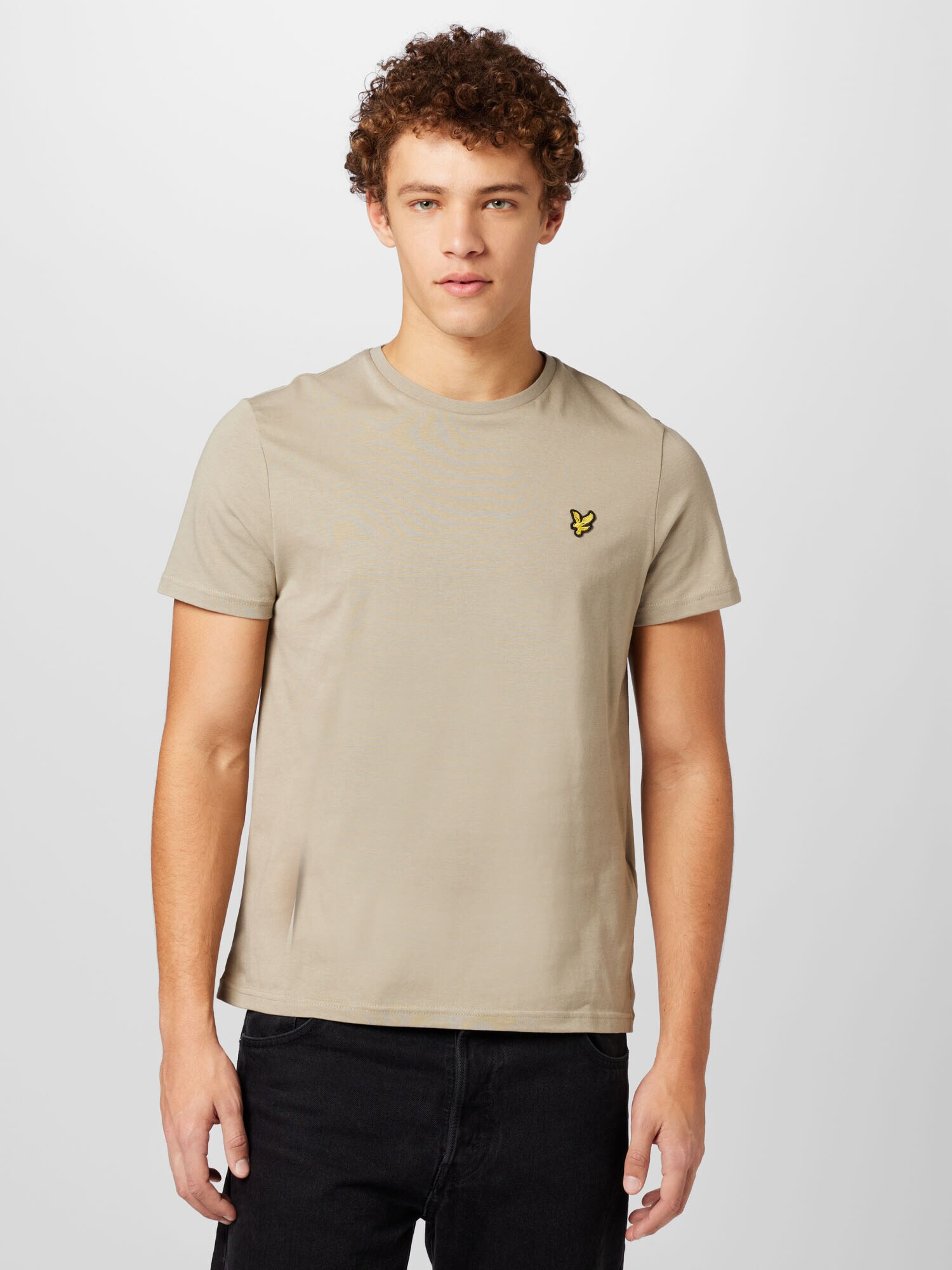 Lyle & Scott Majica rumena / pastelno zelena / črna - Pepit.si