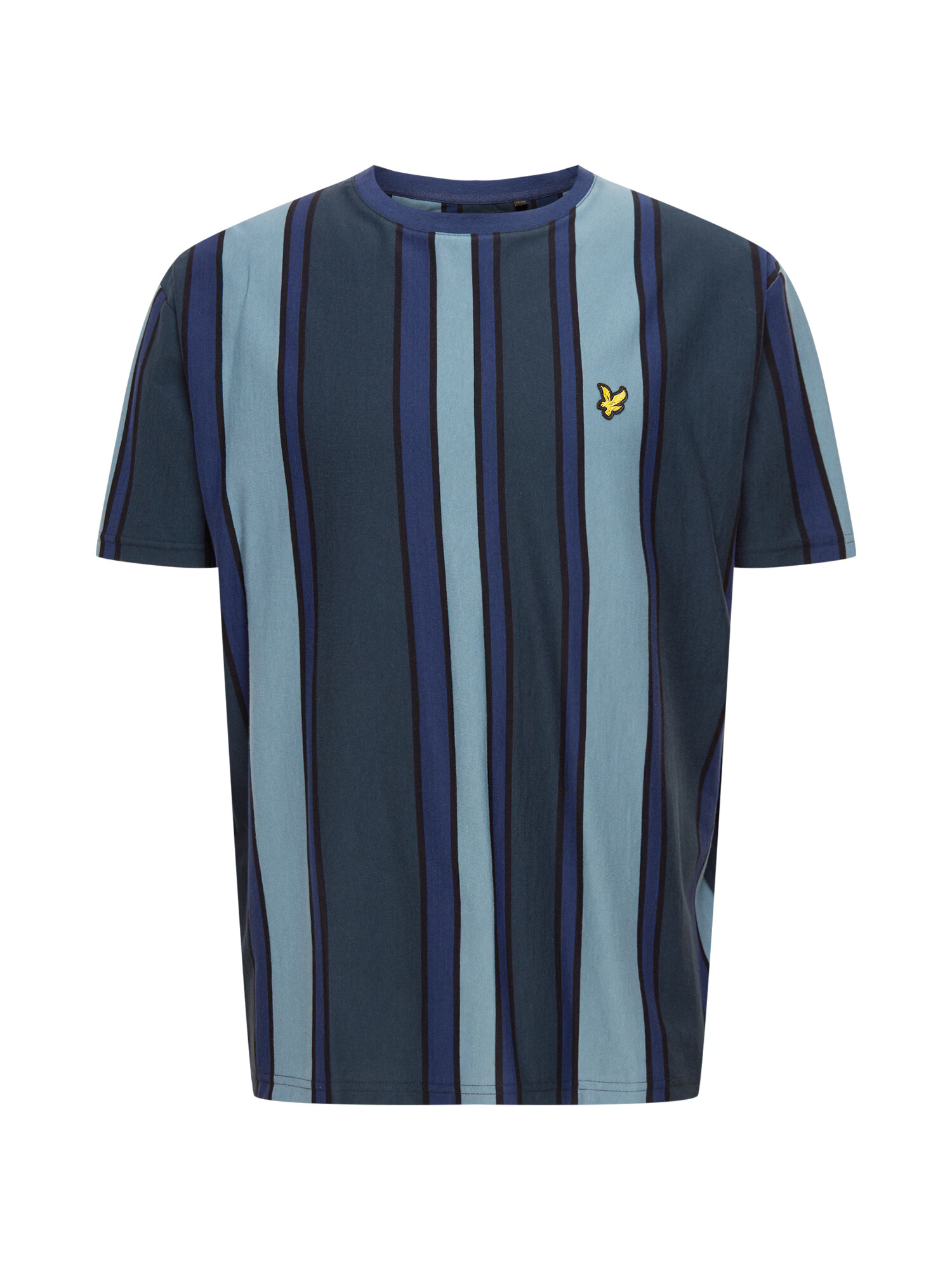 Lyle & Scott Majica 'Vertical Stripe' modra / marine / dimno modra / rumena / črna - Pepit.si