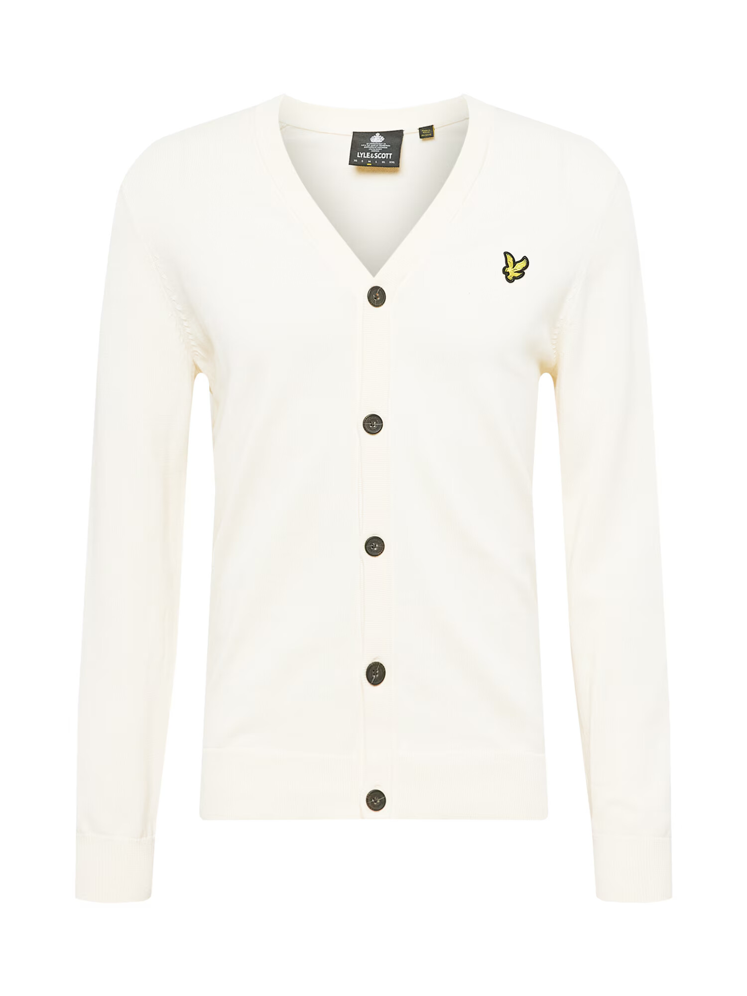 Lyle & Scott Pletena jopa rumena / črna / off-bela - Pepit.si