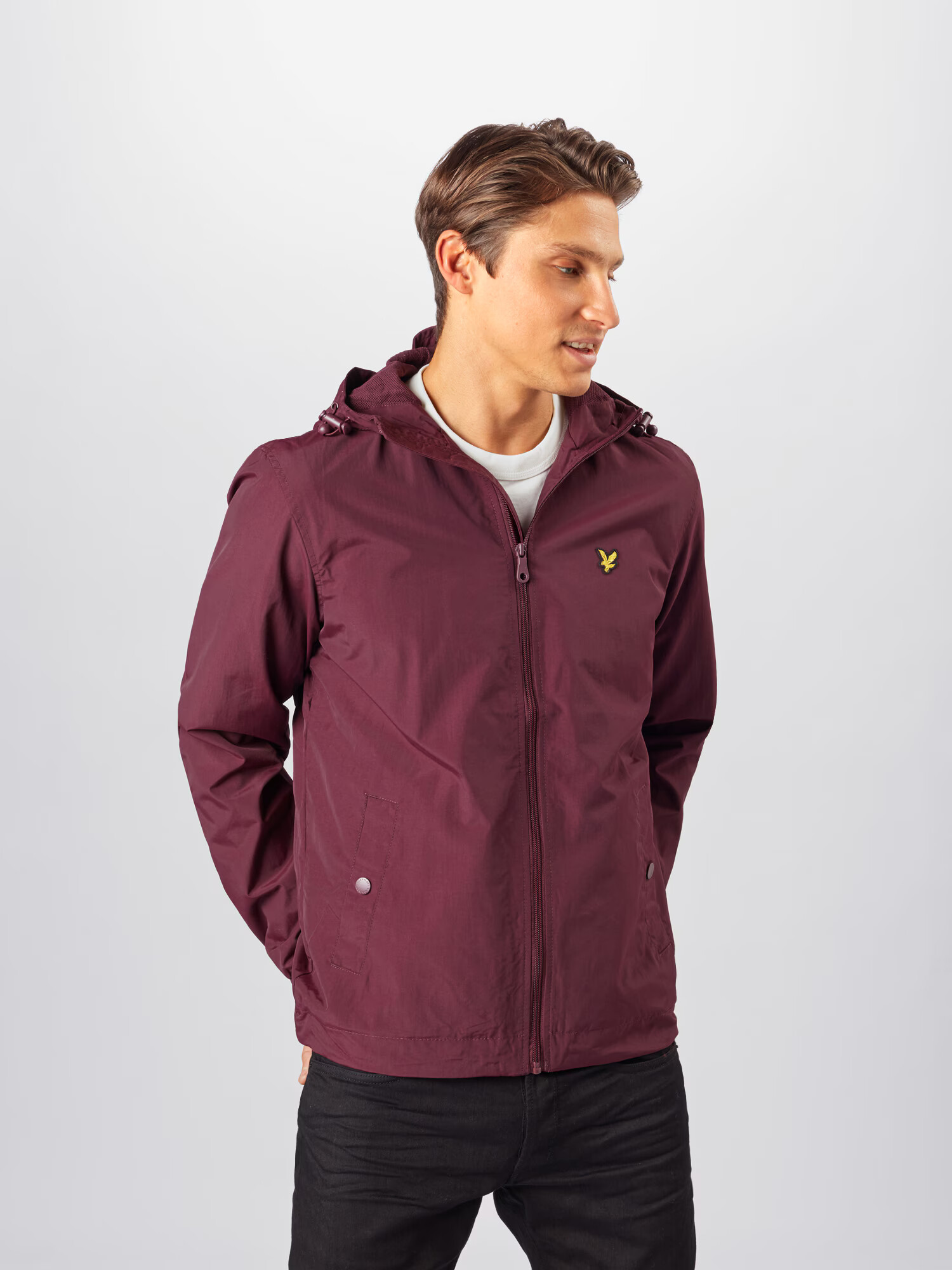 Lyle & Scott Prehodna jakna burgund - Pepit.si