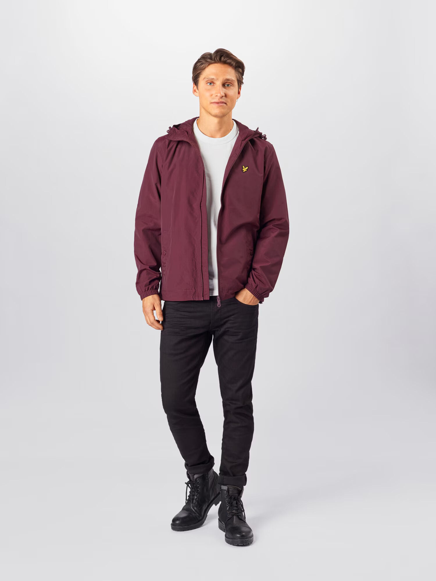 Lyle & Scott Prehodna jakna burgund - Pepit.si