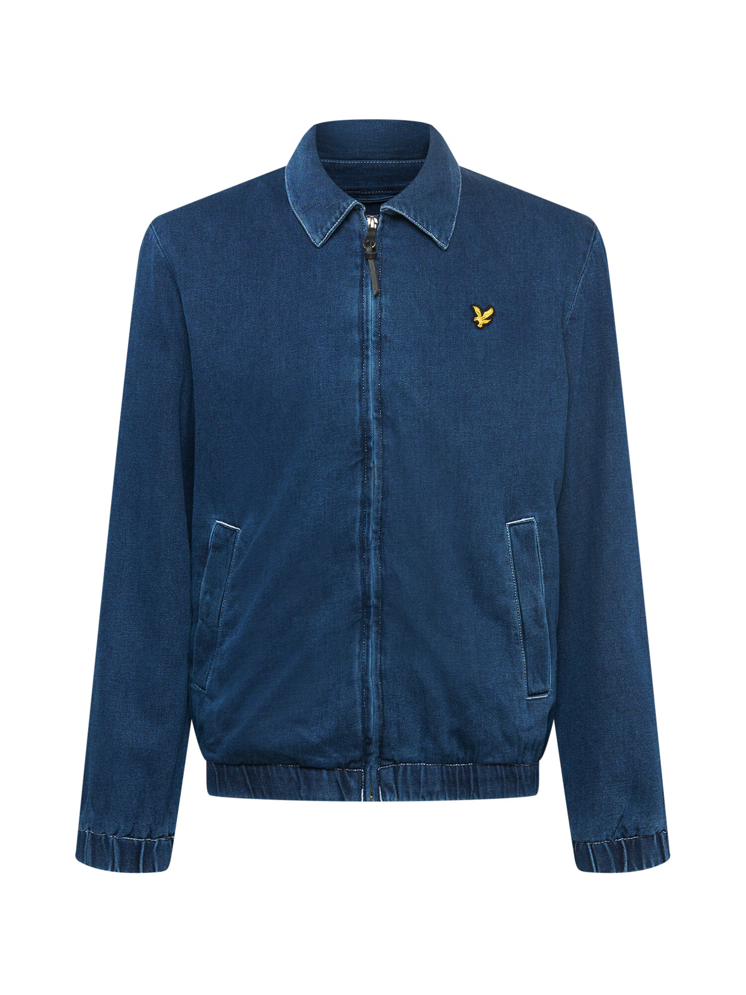 Lyle & Scott Prehodna jakna moder denim / rumena / črna - Pepit.si