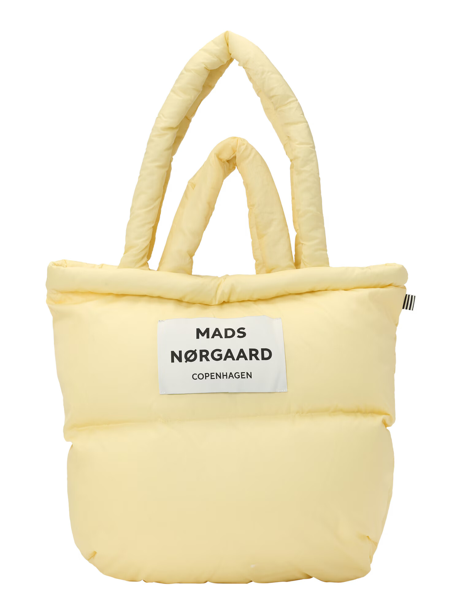 MADS NORGAARD COPENHAGEN Nakupovalna torba šampanjec / črna / off-bela - Pepit.si