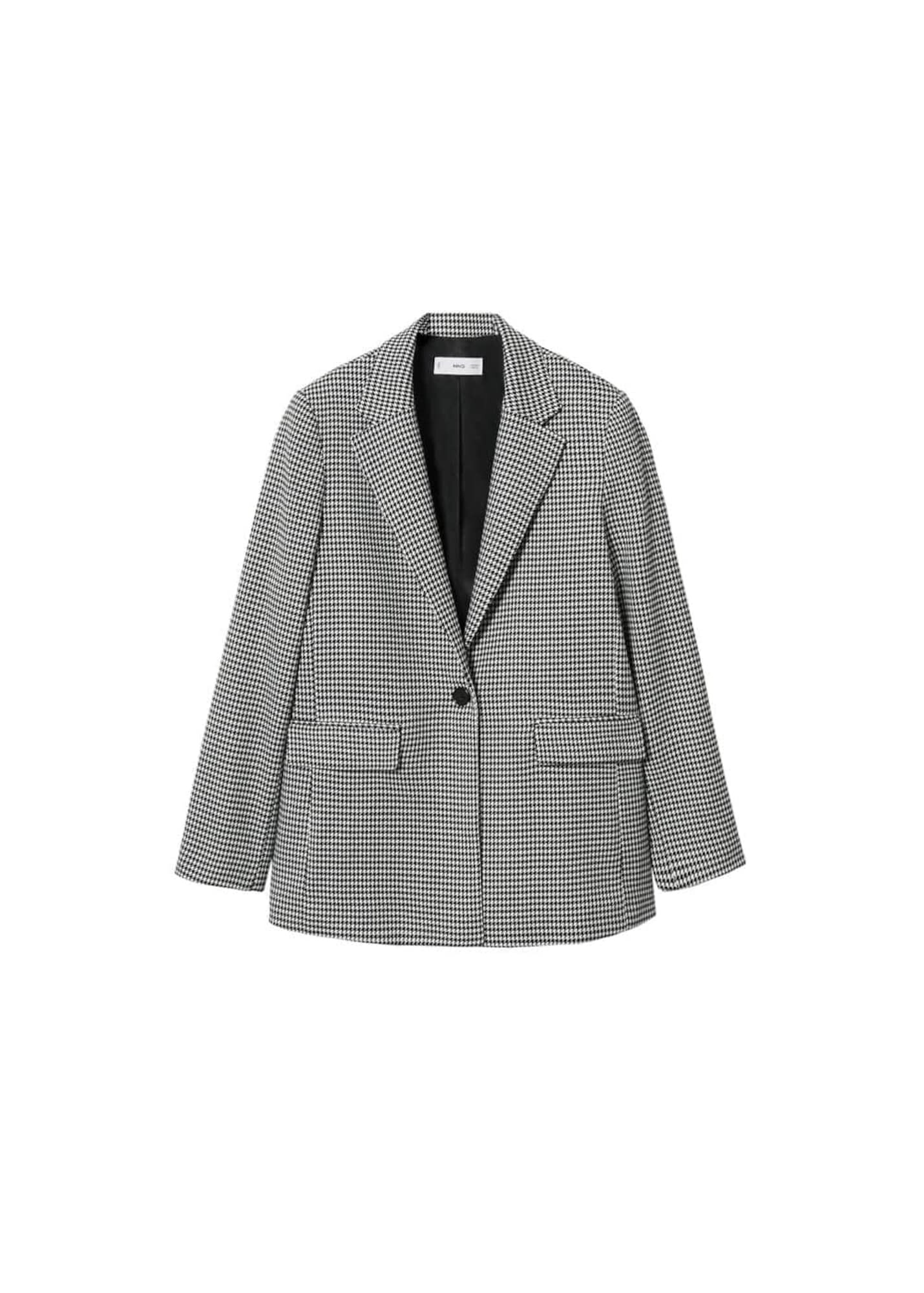 MANGO Blazer 'Charlote' črna / bela - Pepit.si