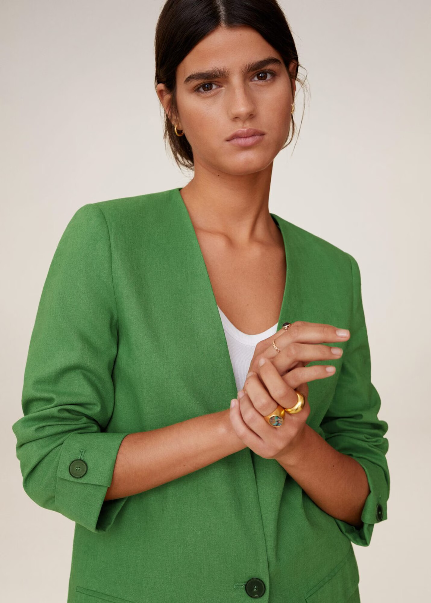 MANGO Blazer 'Emma' zelena - Pepit.si