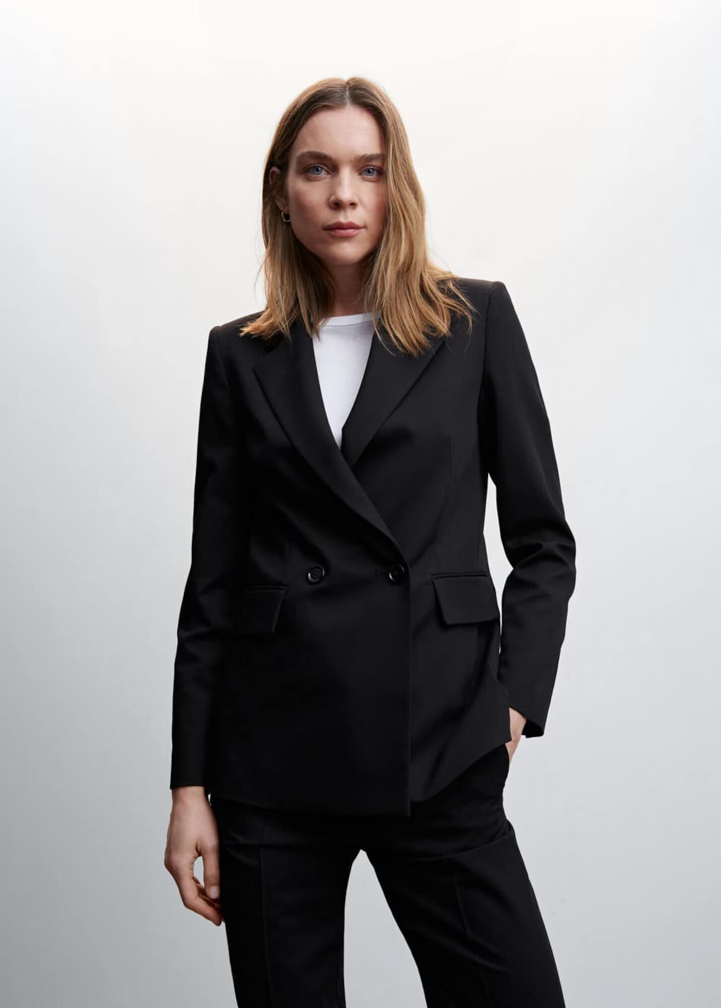 MANGO Blazer 'Greta' črna - Pepit.si