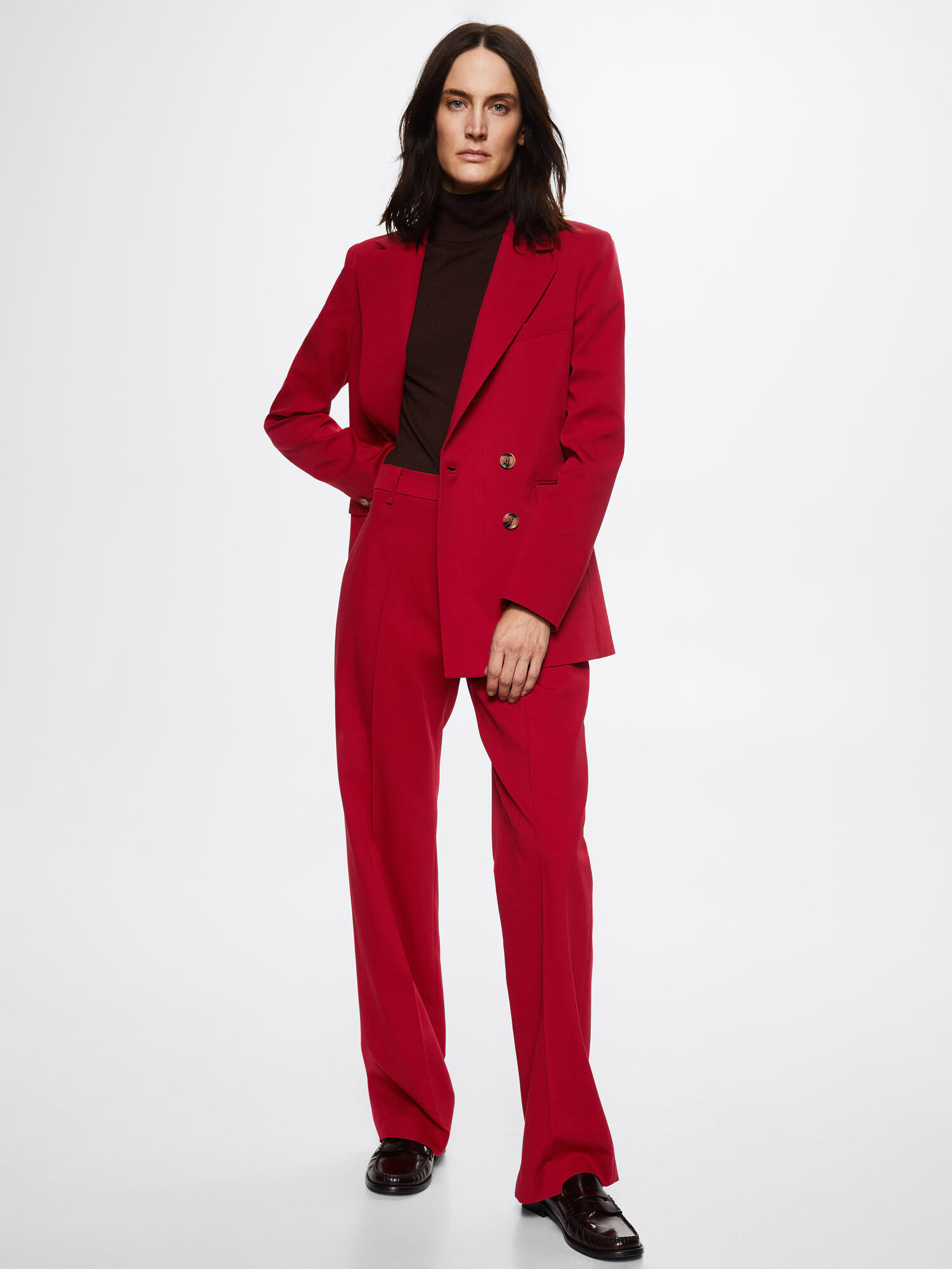 MANGO Blazer 'Greta' rdeča - Pepit.si