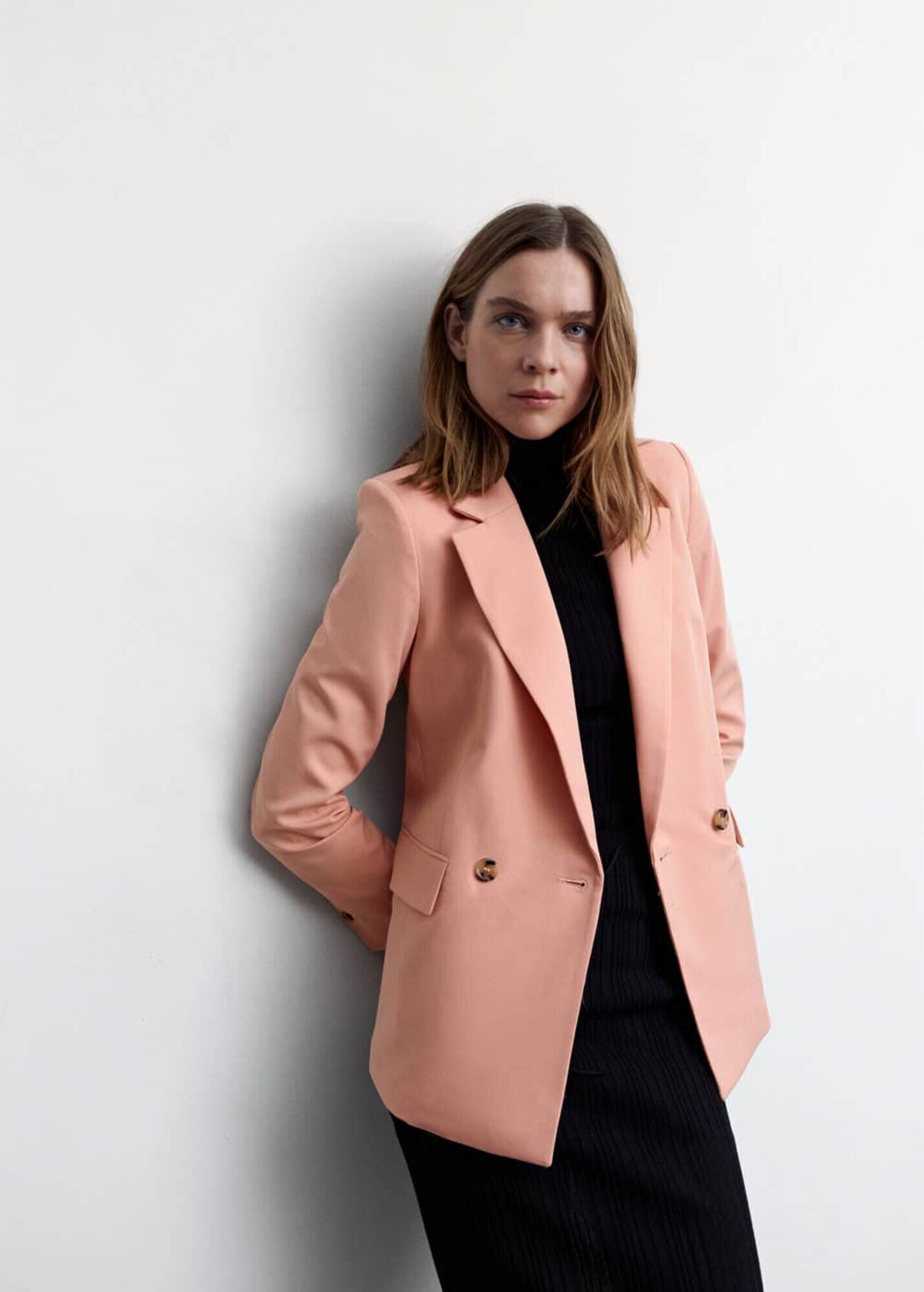 MANGO Blazer 'Greta' svetlo roza - Pepit.si