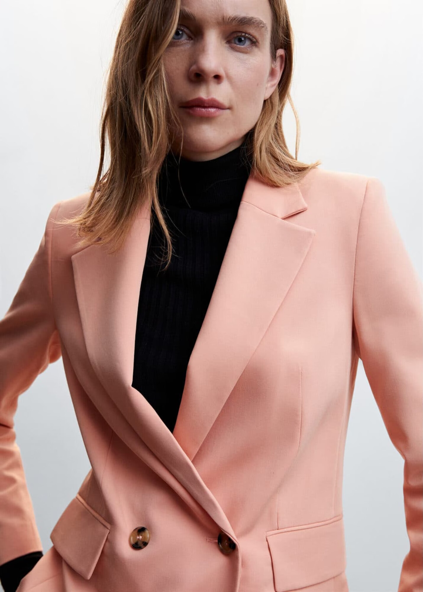 MANGO Blazer 'Greta' svetlo roza - Pepit.si