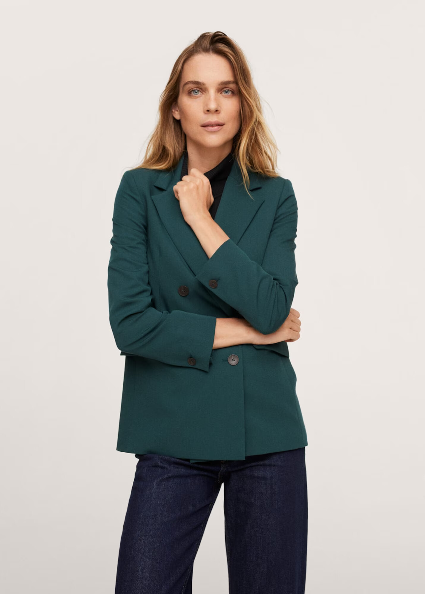 MANGO Blazer 'Greta' temno zelena - Pepit.si