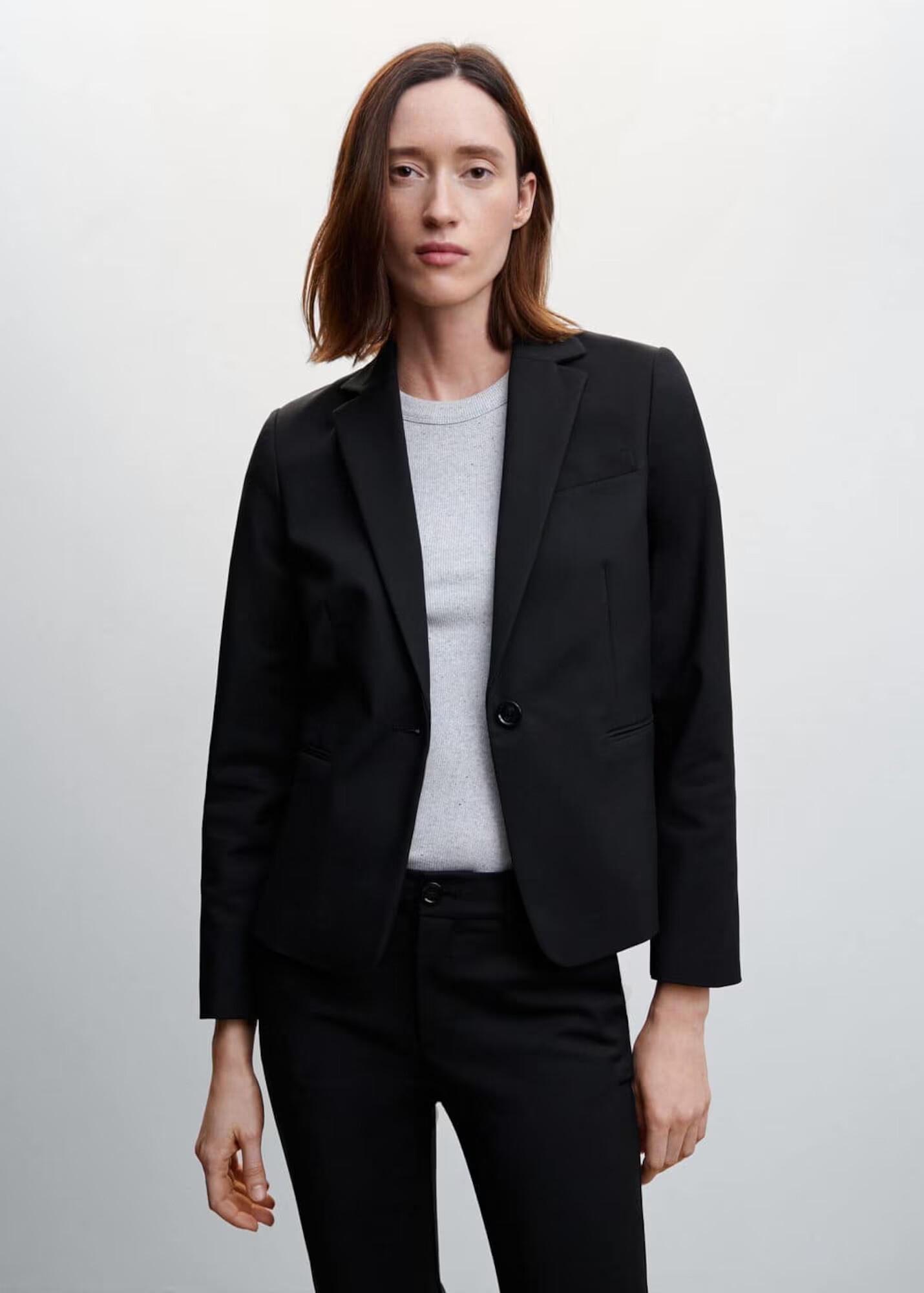 MANGO Blazer 'Macaroni' črna - Pepit.si