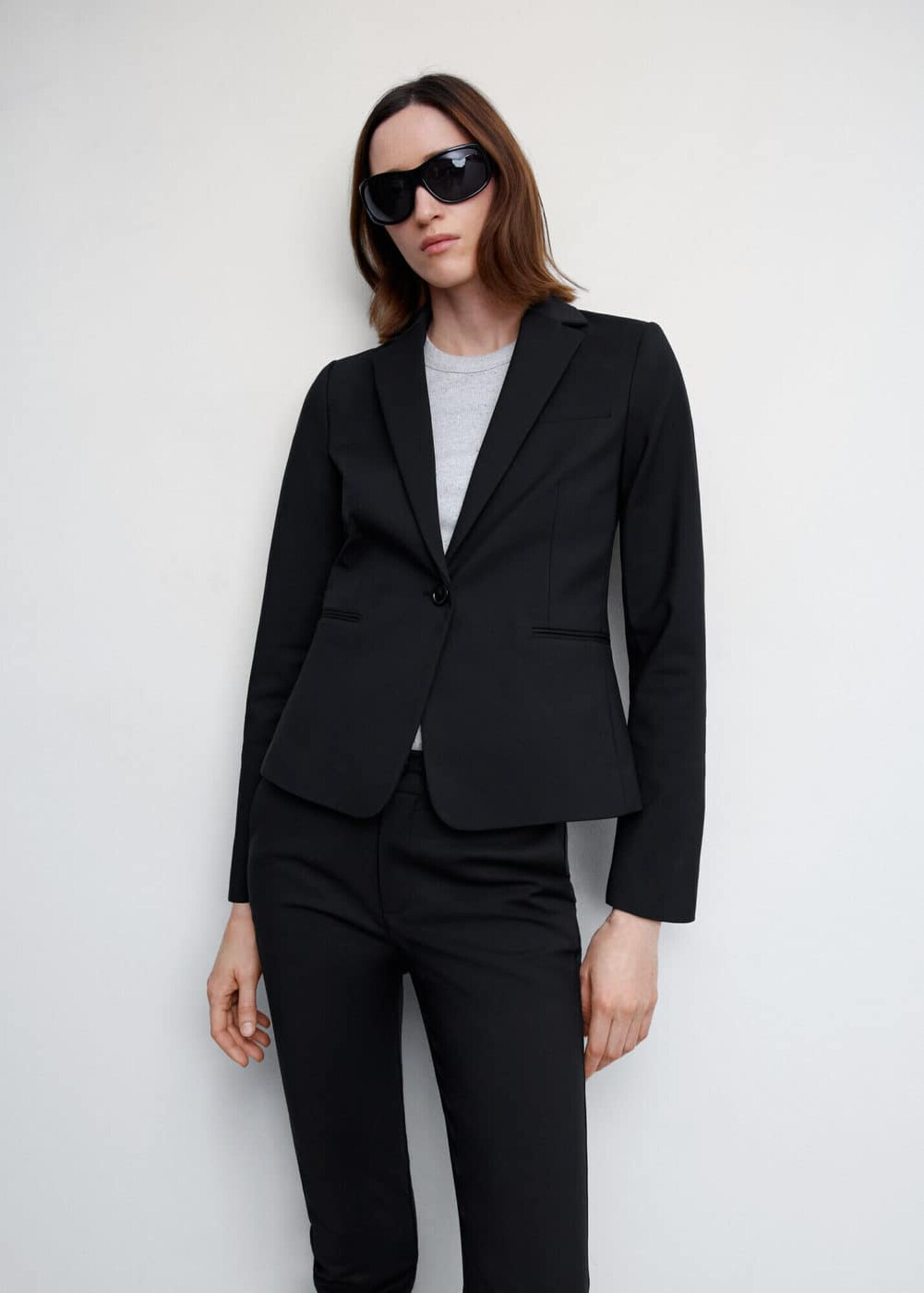 MANGO Blazer 'Macaroni' črna - Pepit.si