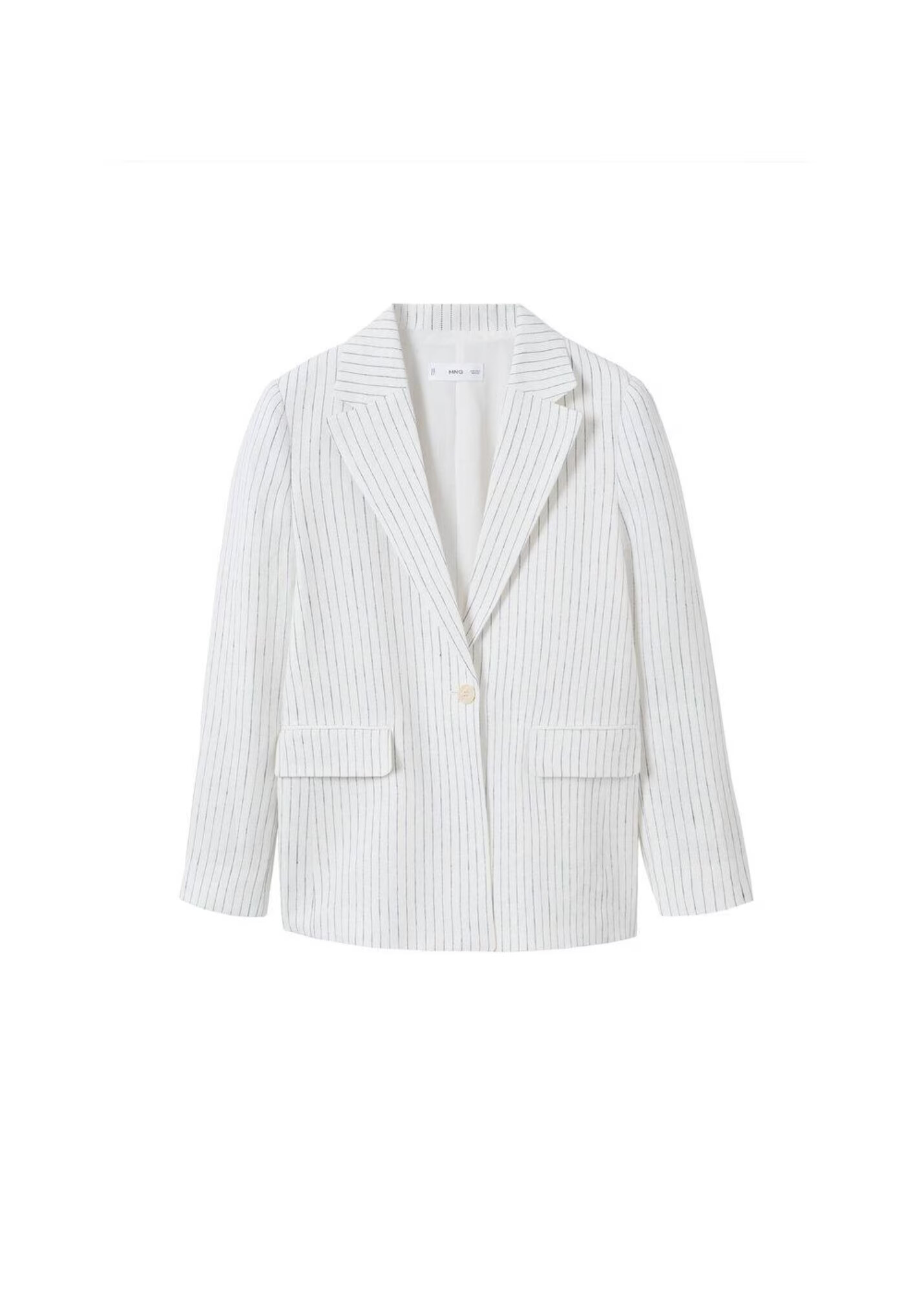 MANGO Blazer 'Mauro' črna / bela - Pepit.si