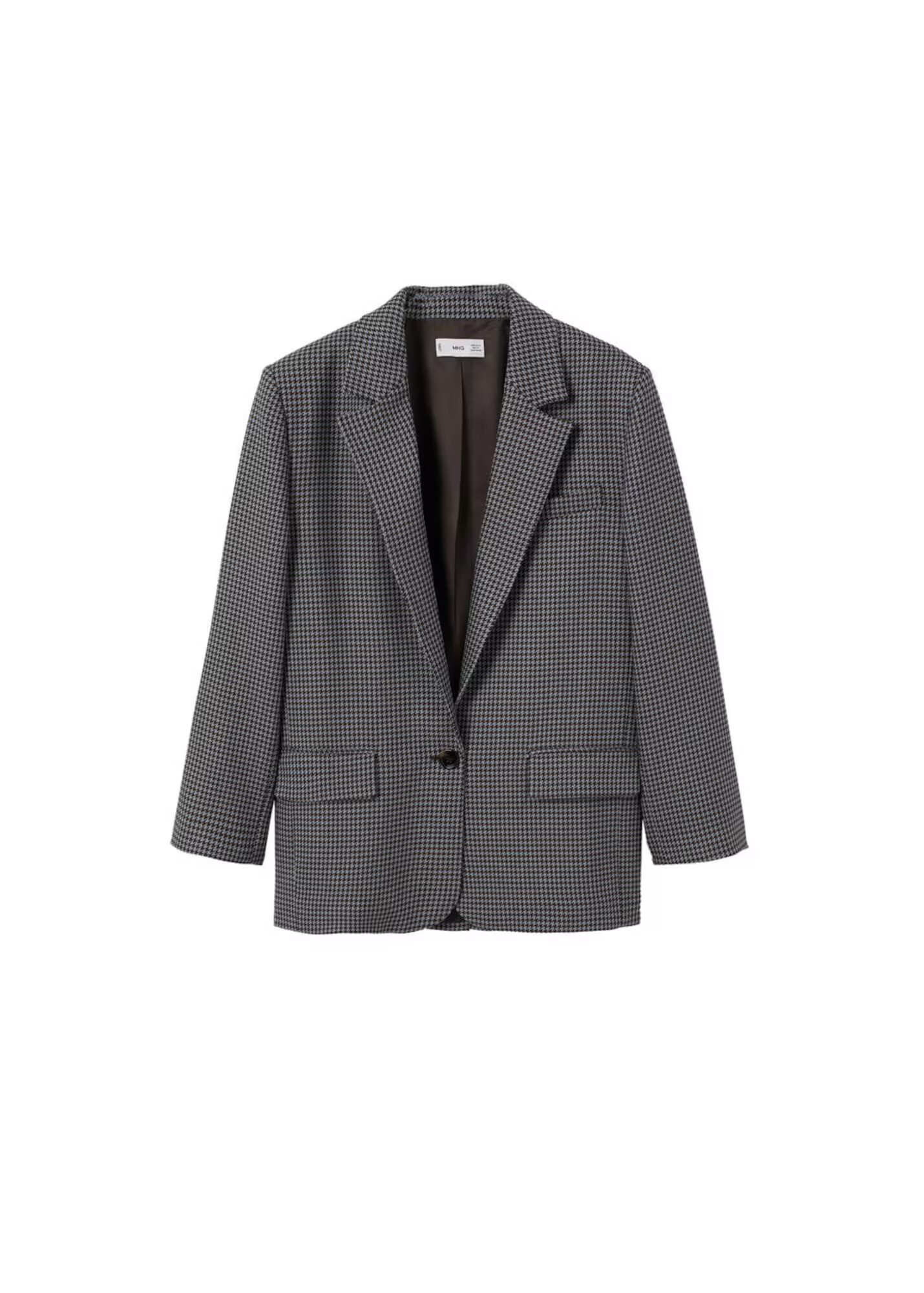 MANGO Blazer dimno modra / temno rjava / svetlo siva / črna - Pepit.si