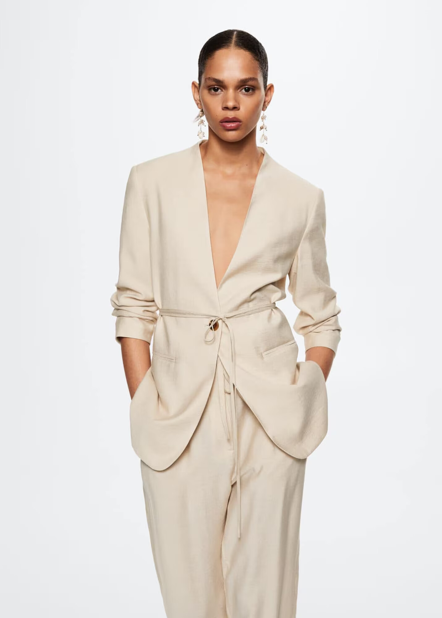 MANGO Blazer 'Peanut' nude - Pepit.si