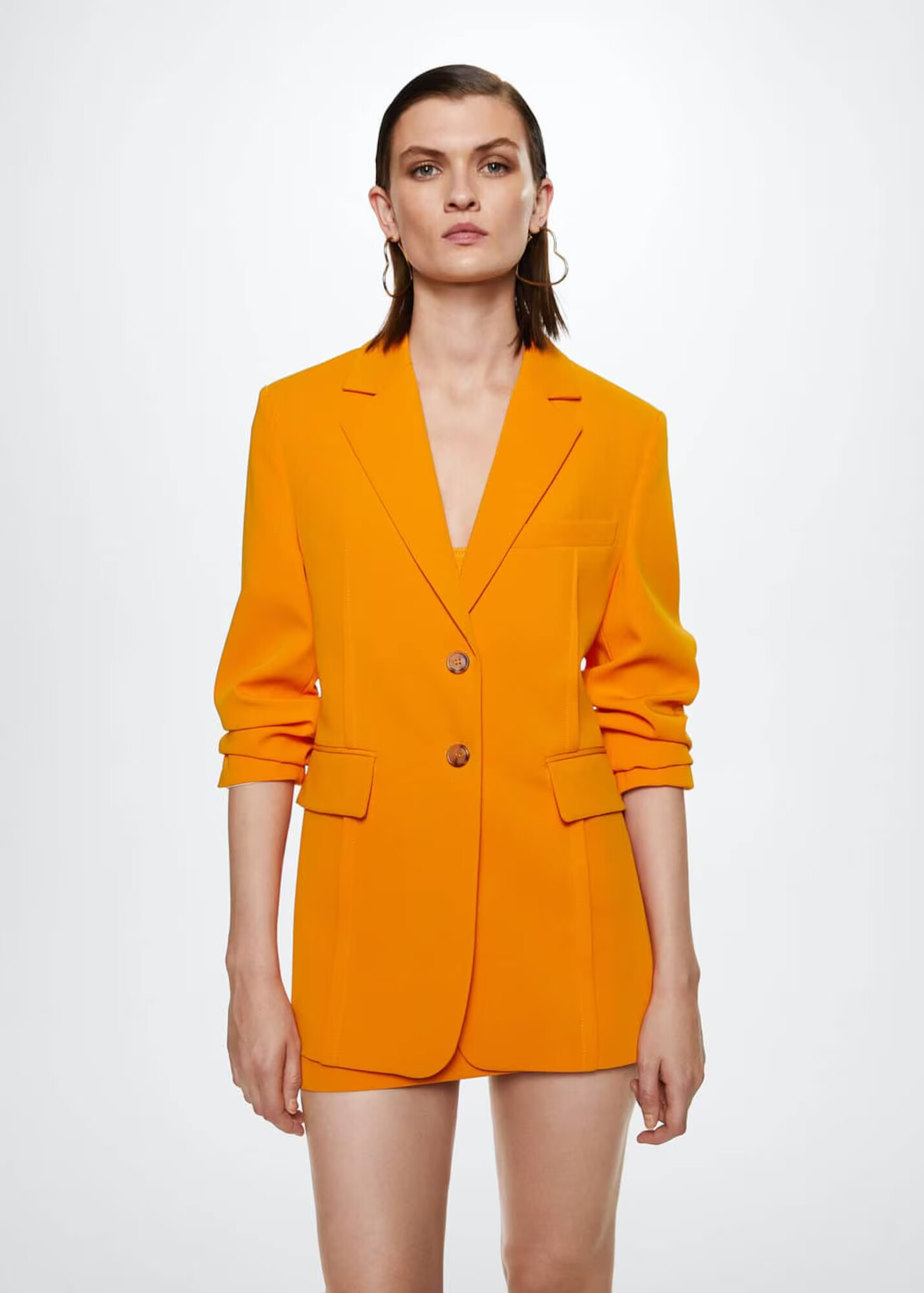 MANGO Blazer 'Pleat' oranžna - Pepit.si