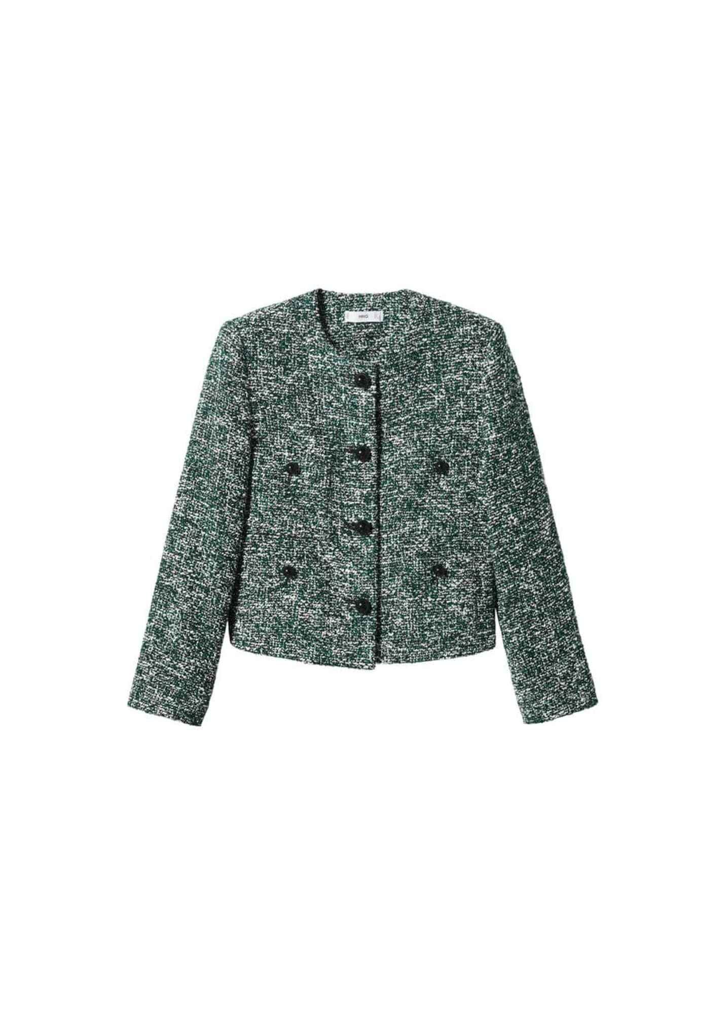 MANGO Blazer zelena / črna / bela - Pepit.si