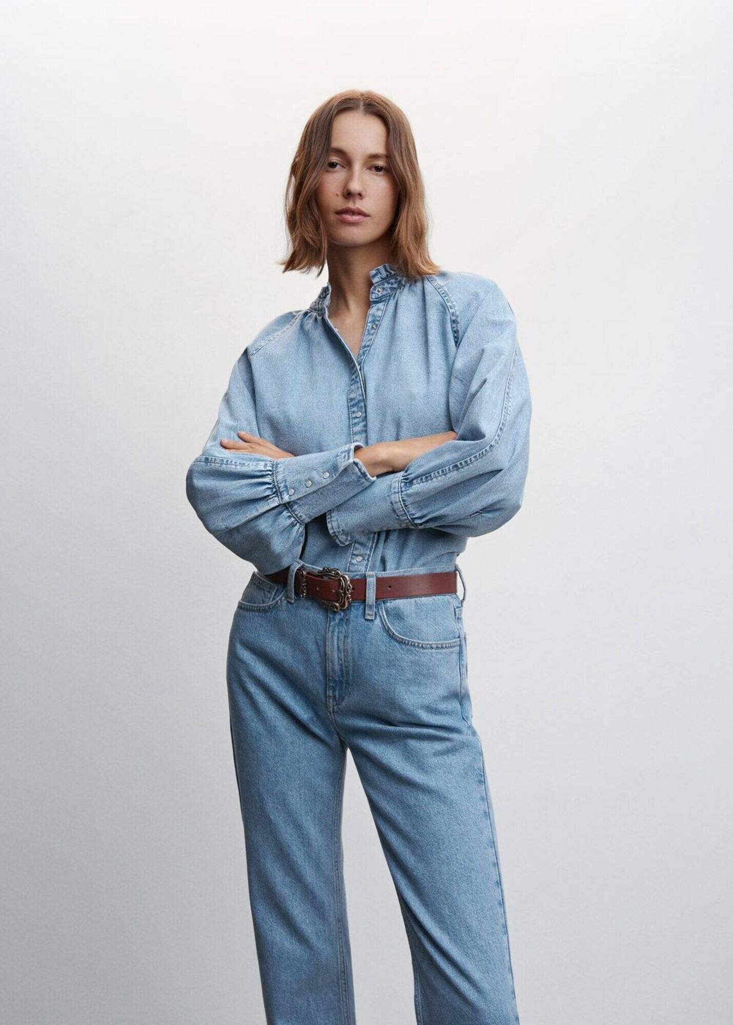 MANGO Bluza 'Bilma' moder denim - Pepit.si