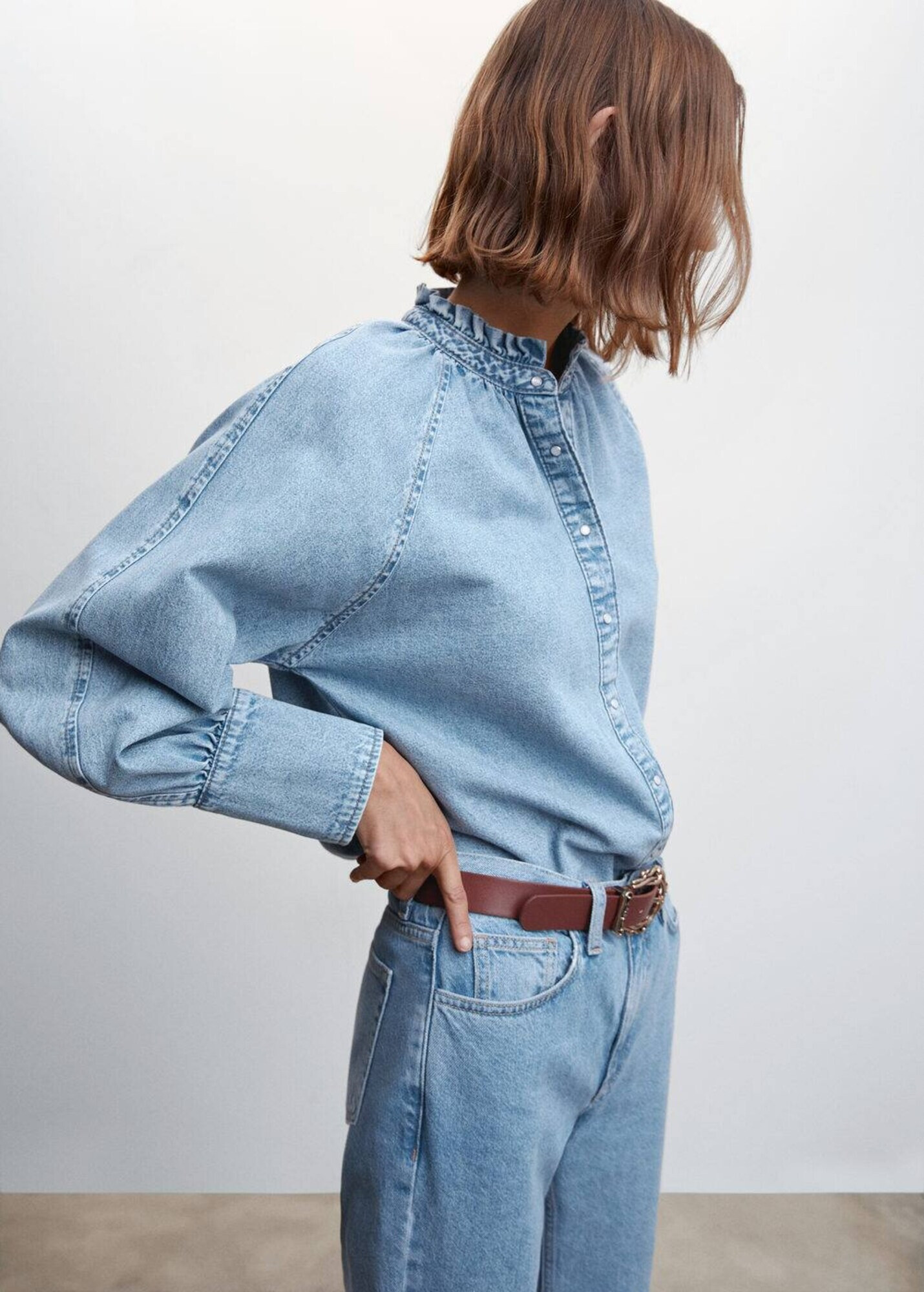 MANGO Bluza 'Bilma' moder denim - Pepit.si