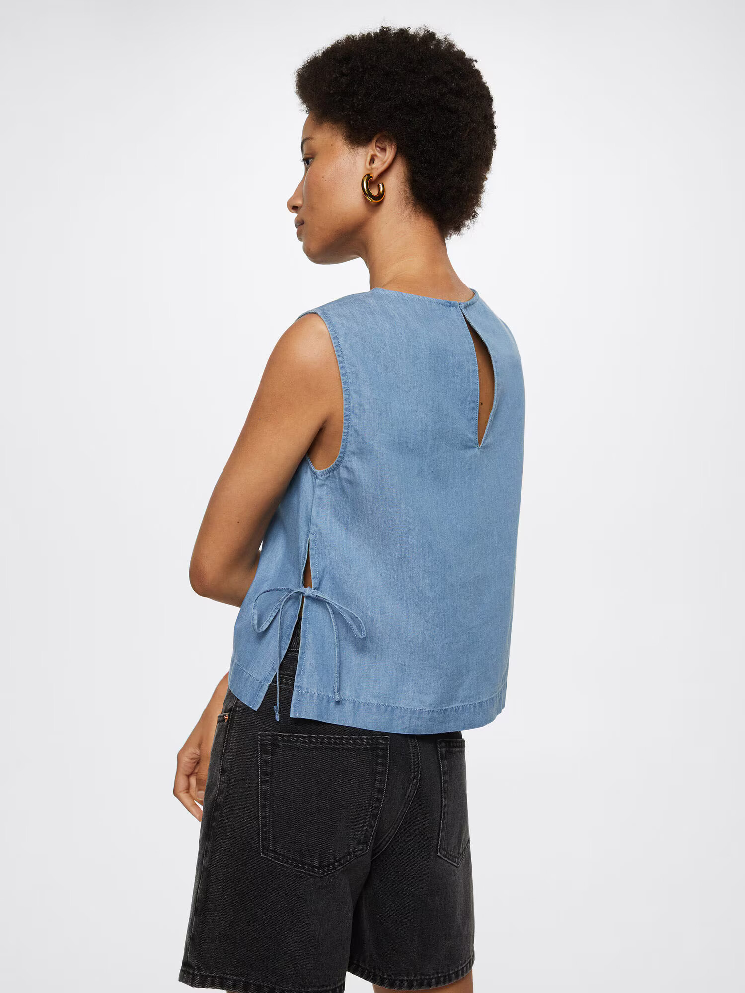 MANGO Bluza 'CARMEN-H' moder denim - Pepit.si