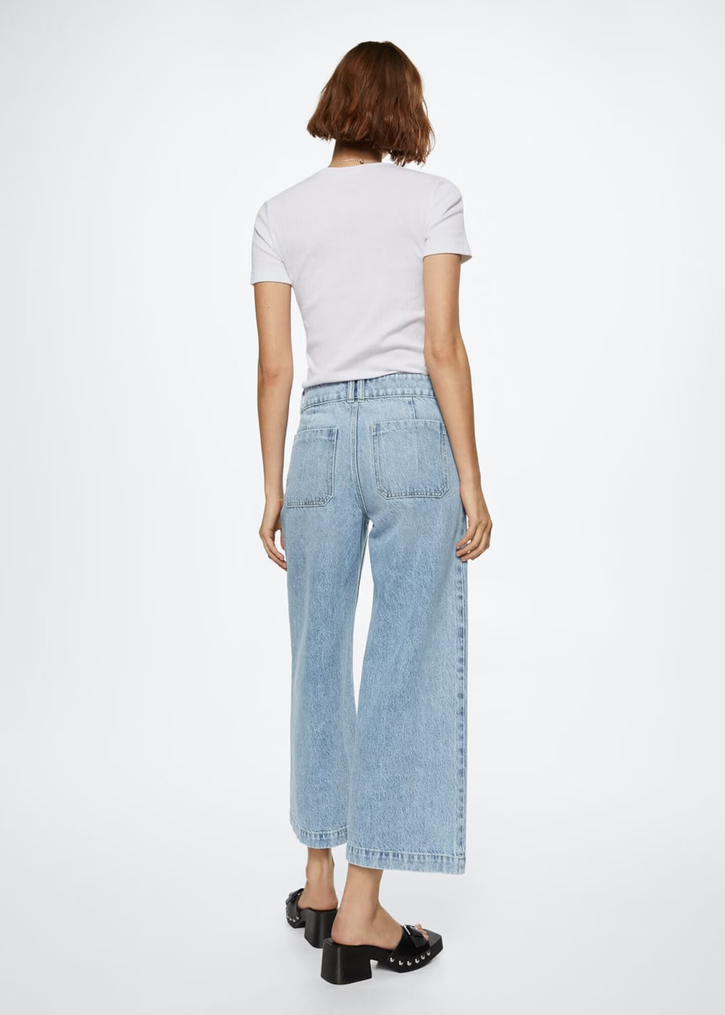 MANGO Kavbojke 'Culotte' moder denim - Pepit.si