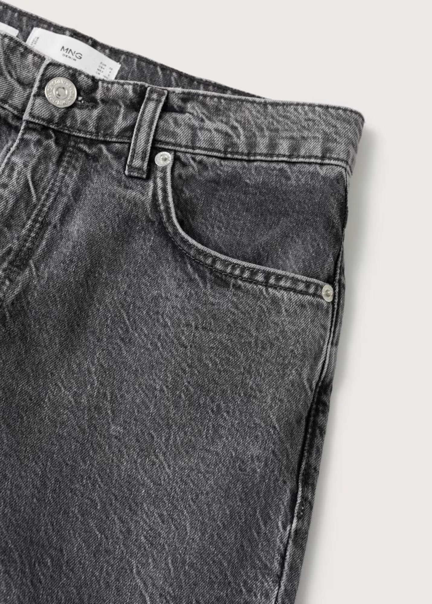 MANGO Kavbojke 'Mom80' siv denim - Pepit.si