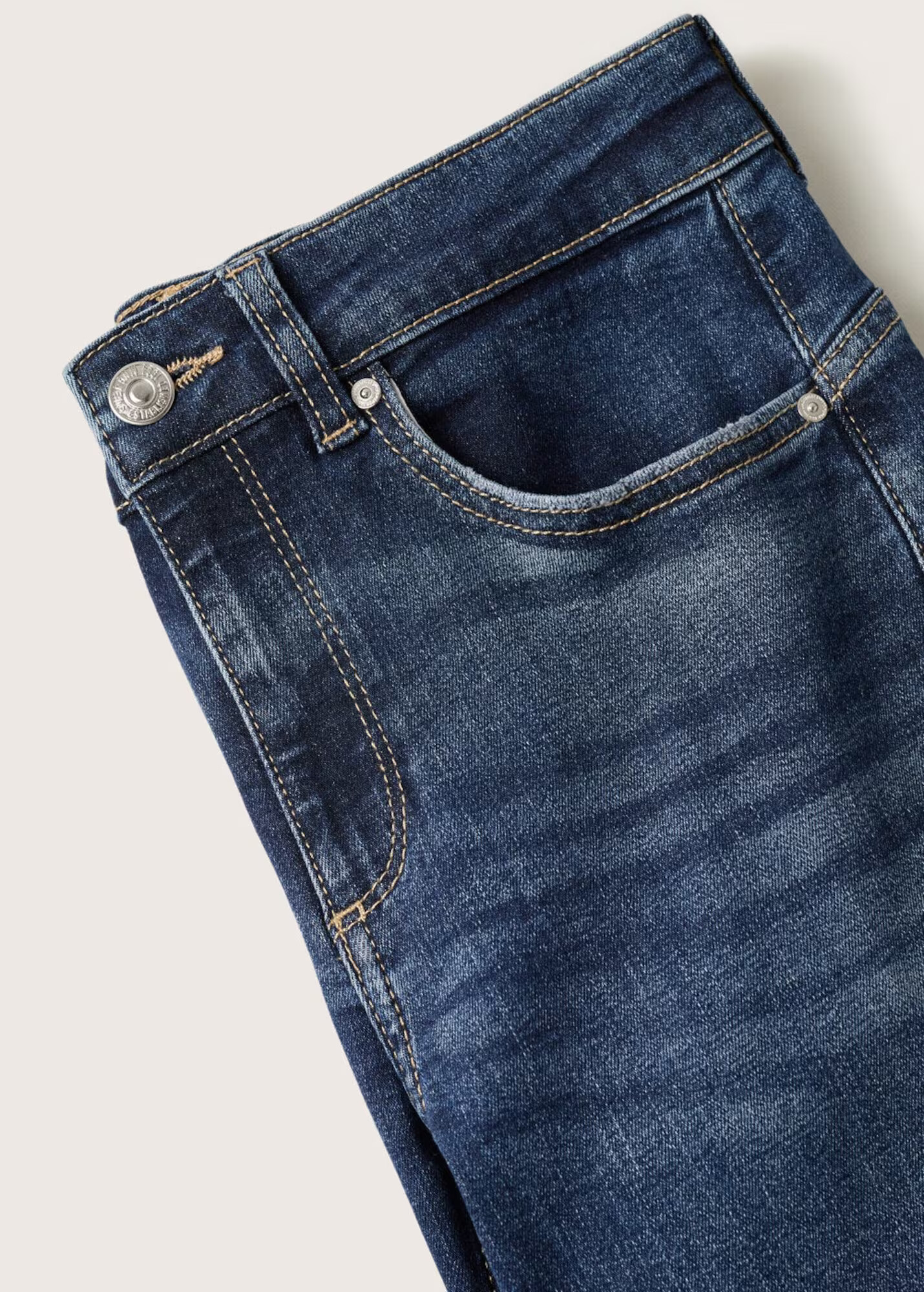 MANGO Kavbojke 'Pushup' moder denim - Pepit.si