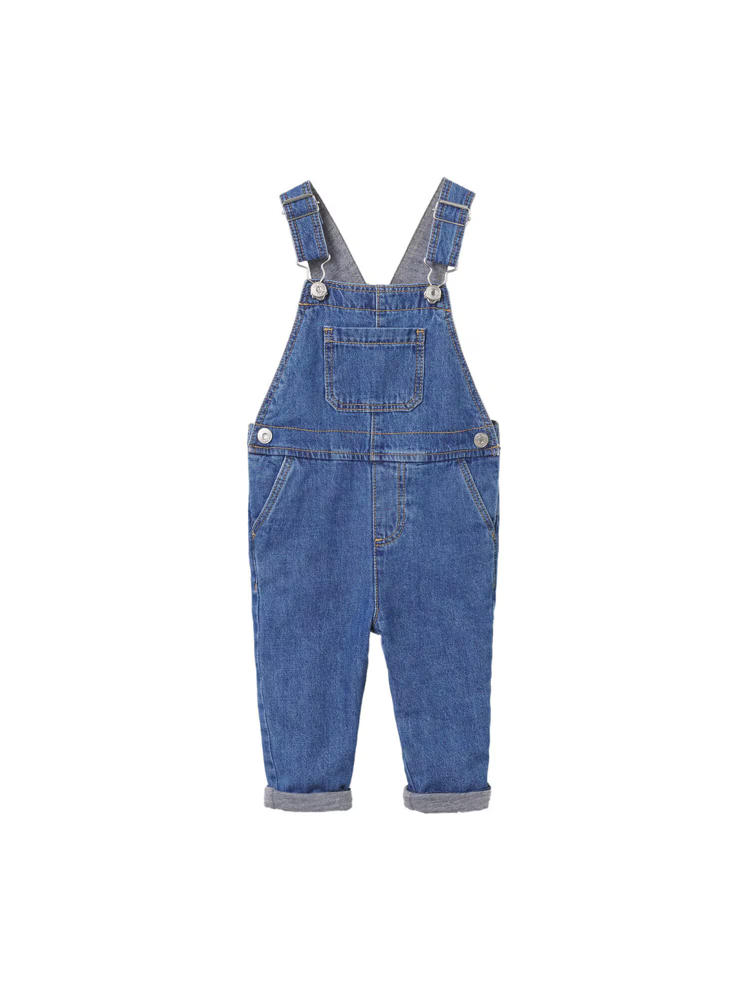 MANGO KIDS Hlače z naramnicami 'Lucas' moder denim - Pepit.si