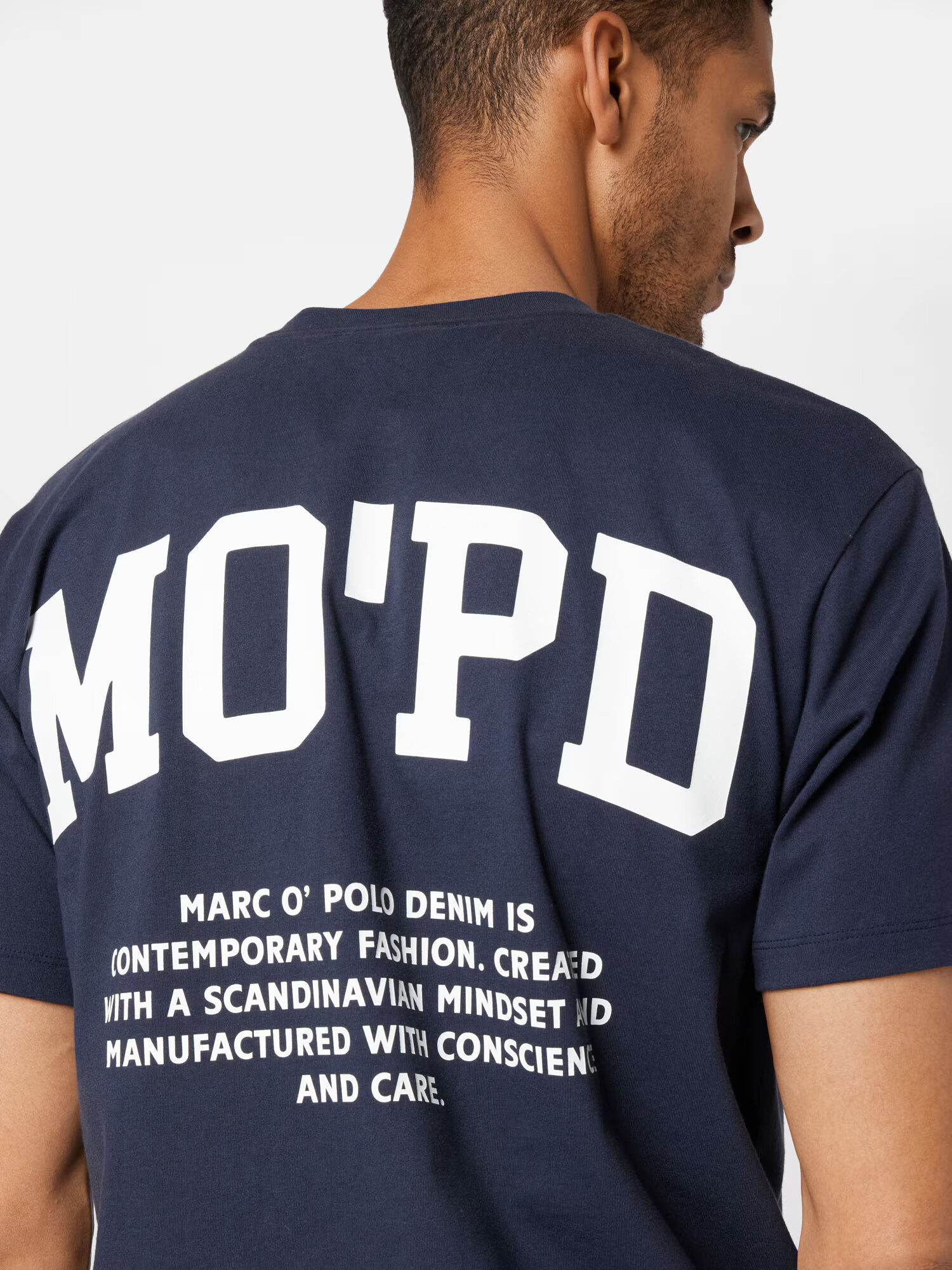 Marc O'Polo DENIM Majica nočno modra / bela - Pepit.si