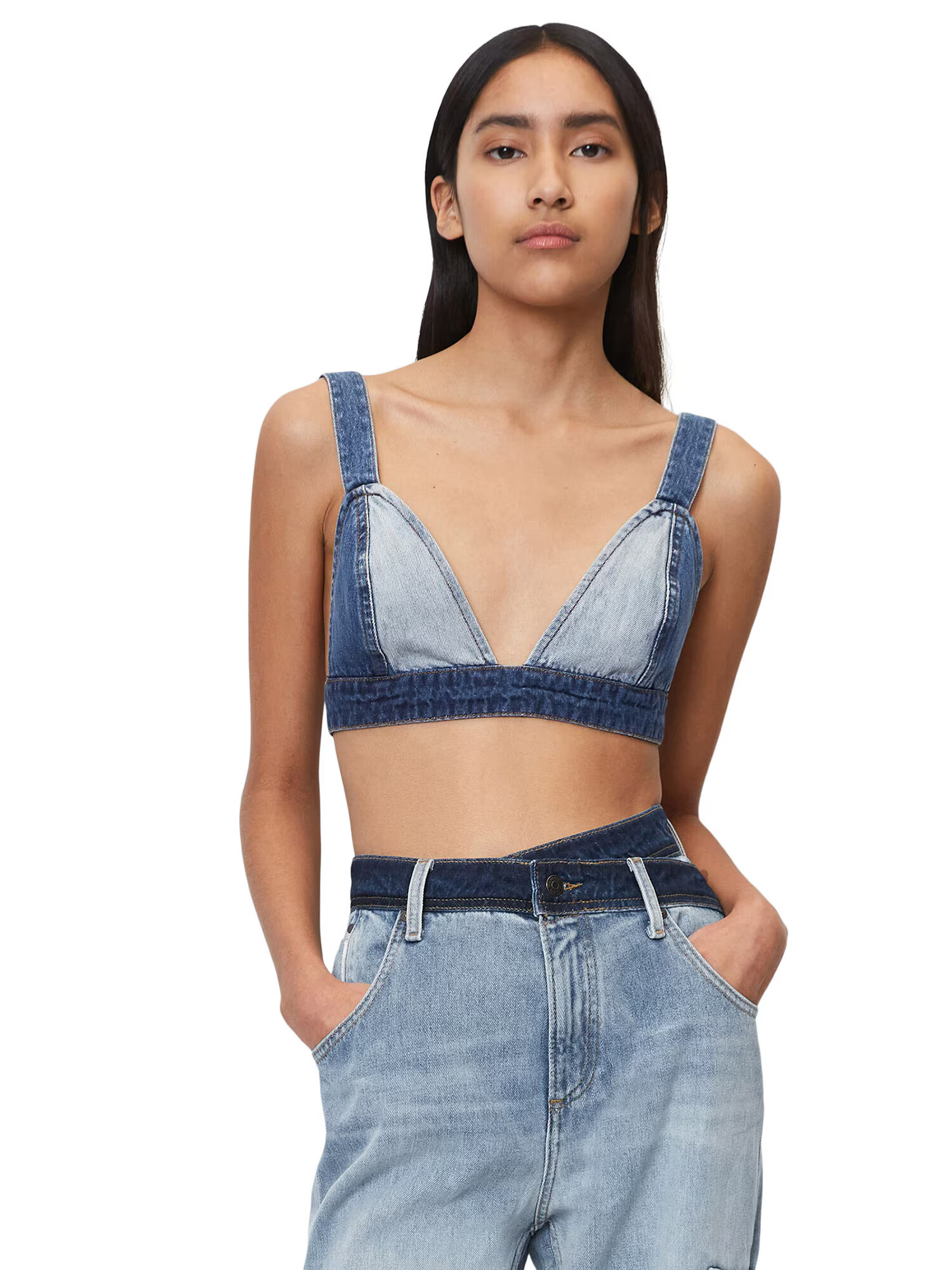 Marc O'Polo DENIM Top moder denim / svetlo modra - Pepit.si