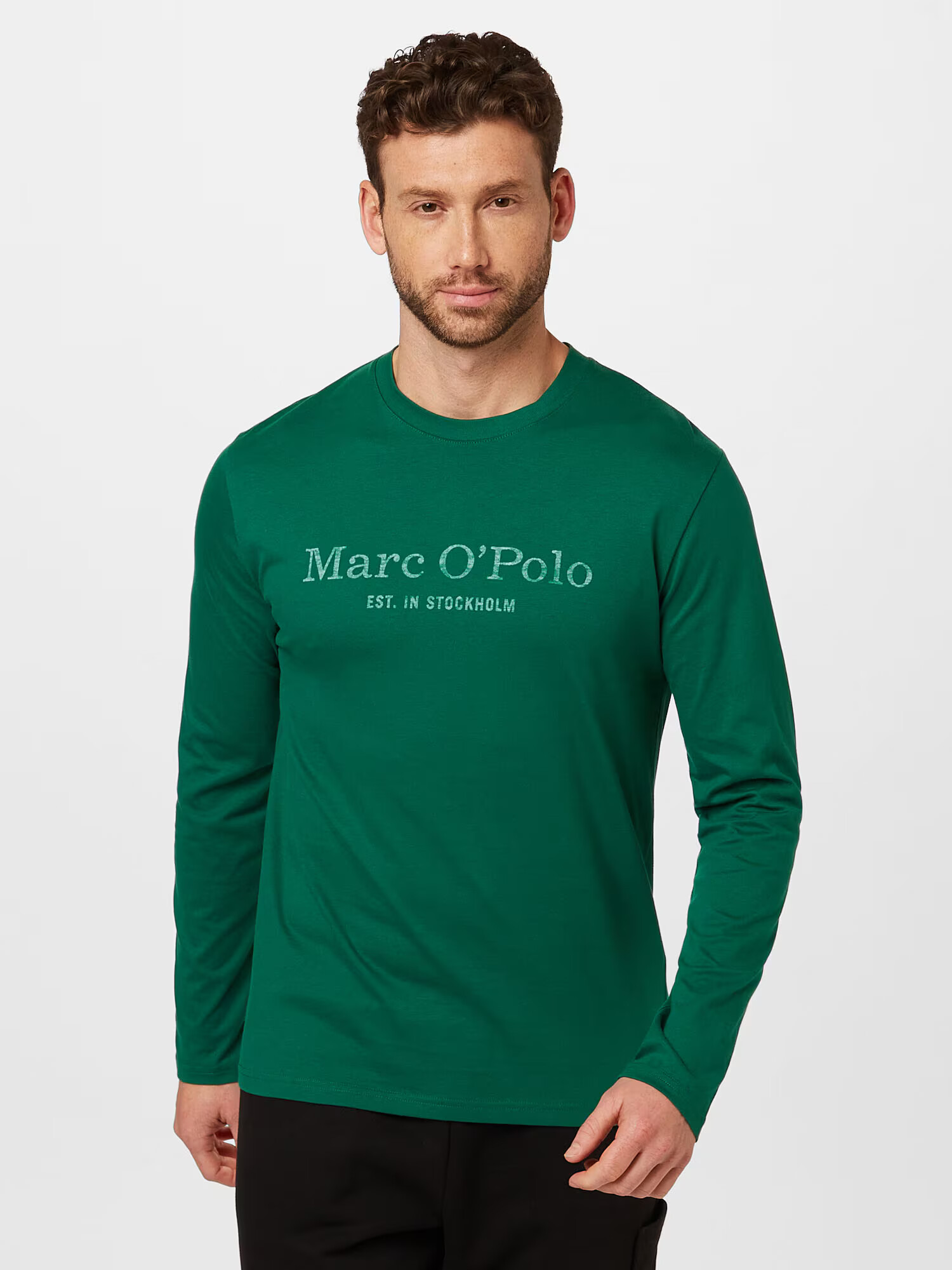 Marc O'Polo Majica pastelno zelena / temno zelena - Pepit.si