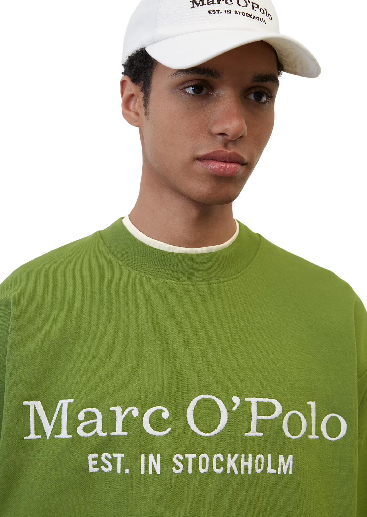 Marc O'Polo Majica zelena / bela - Pepit.si