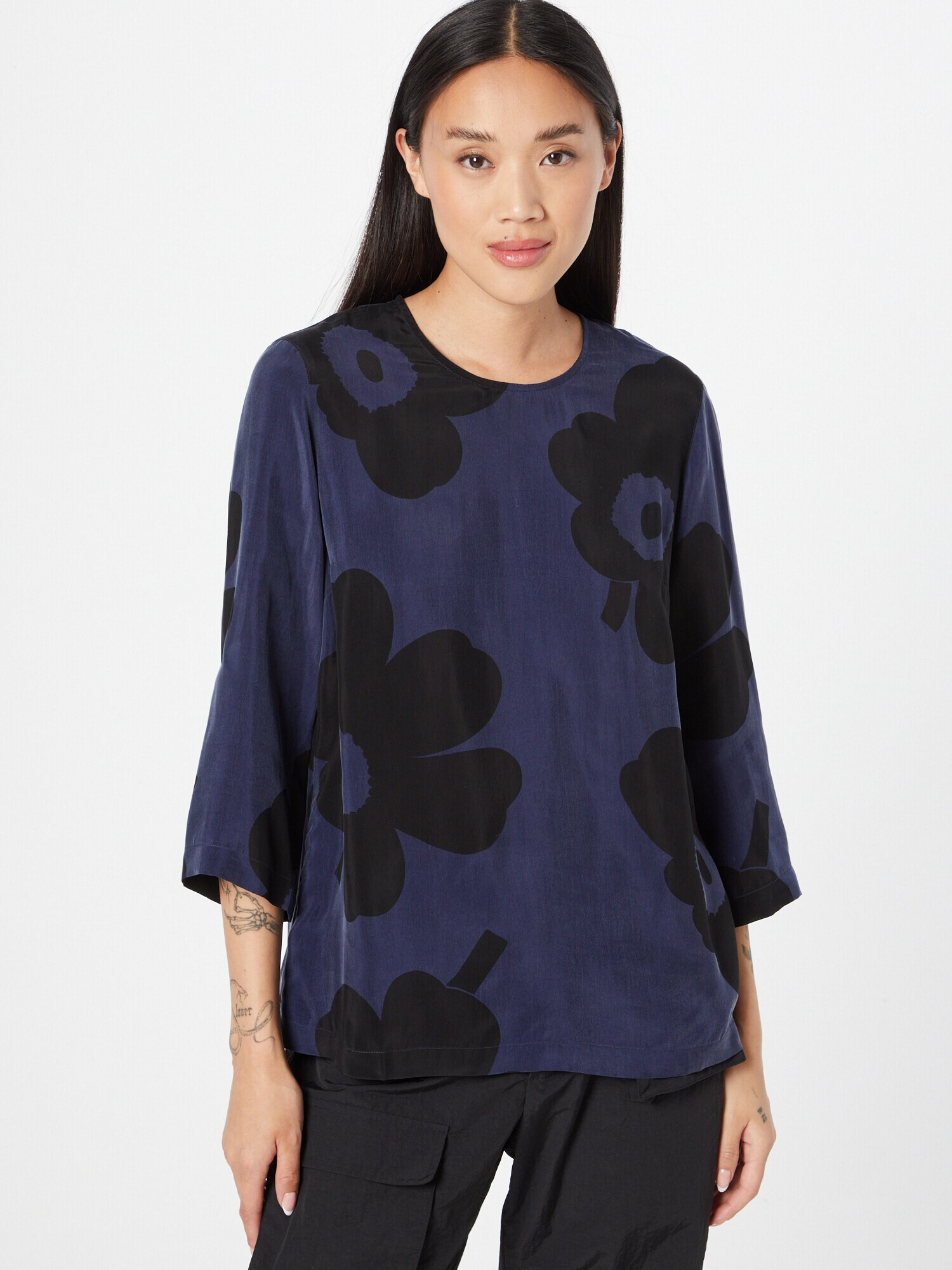 Marimekko Bluza 'Mundina' temno modra / črna - Pepit.si