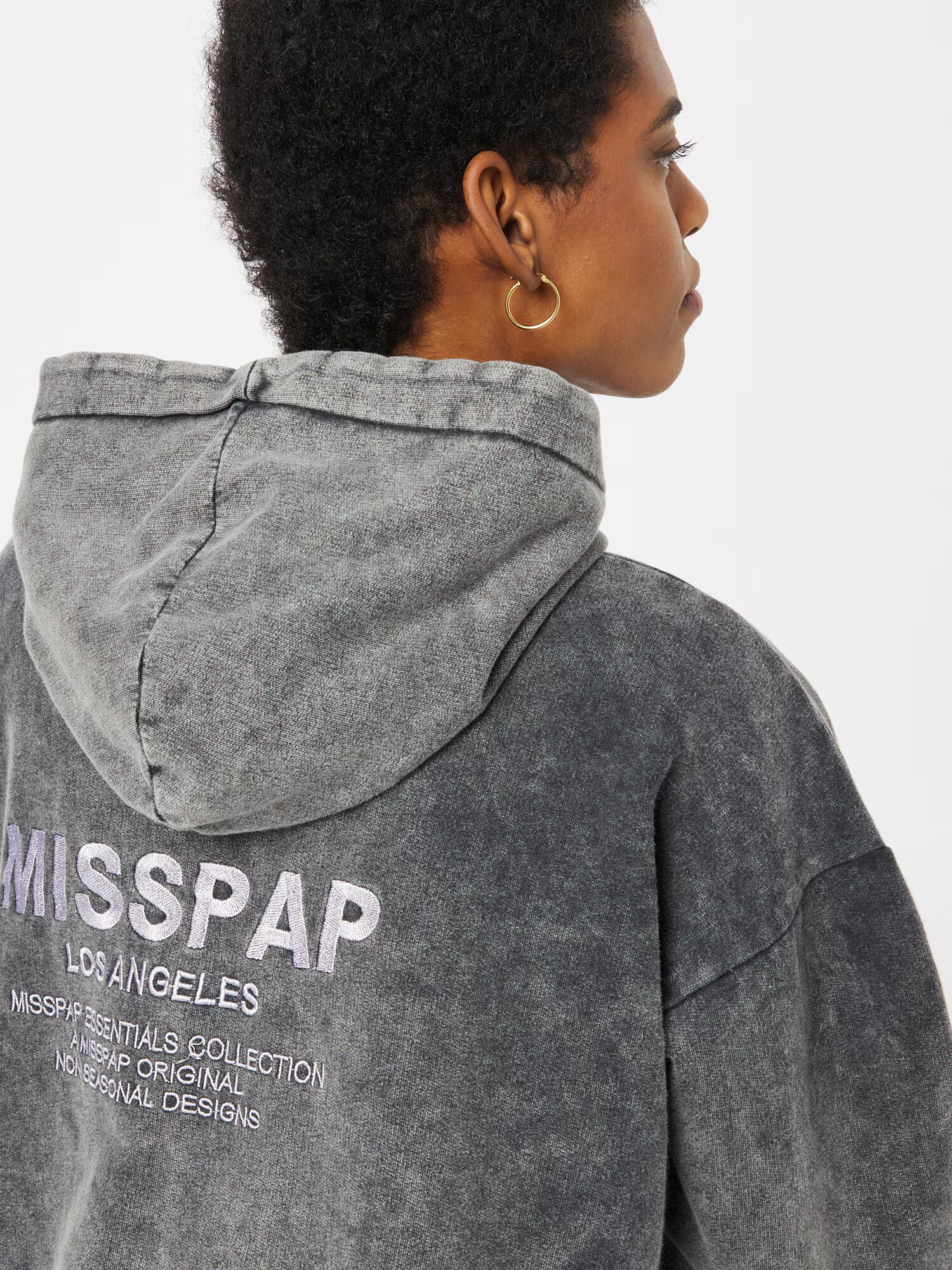 Misspap Majica siv denim / bela - Pepit.si