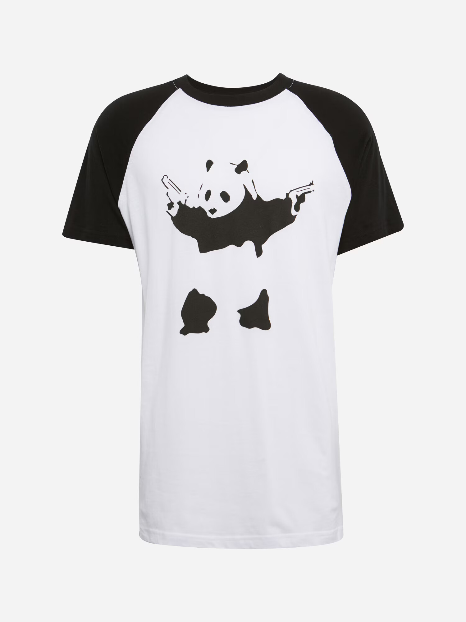 Mister Tee Majica 'Banksy Panda' črna / bela - Pepit.si