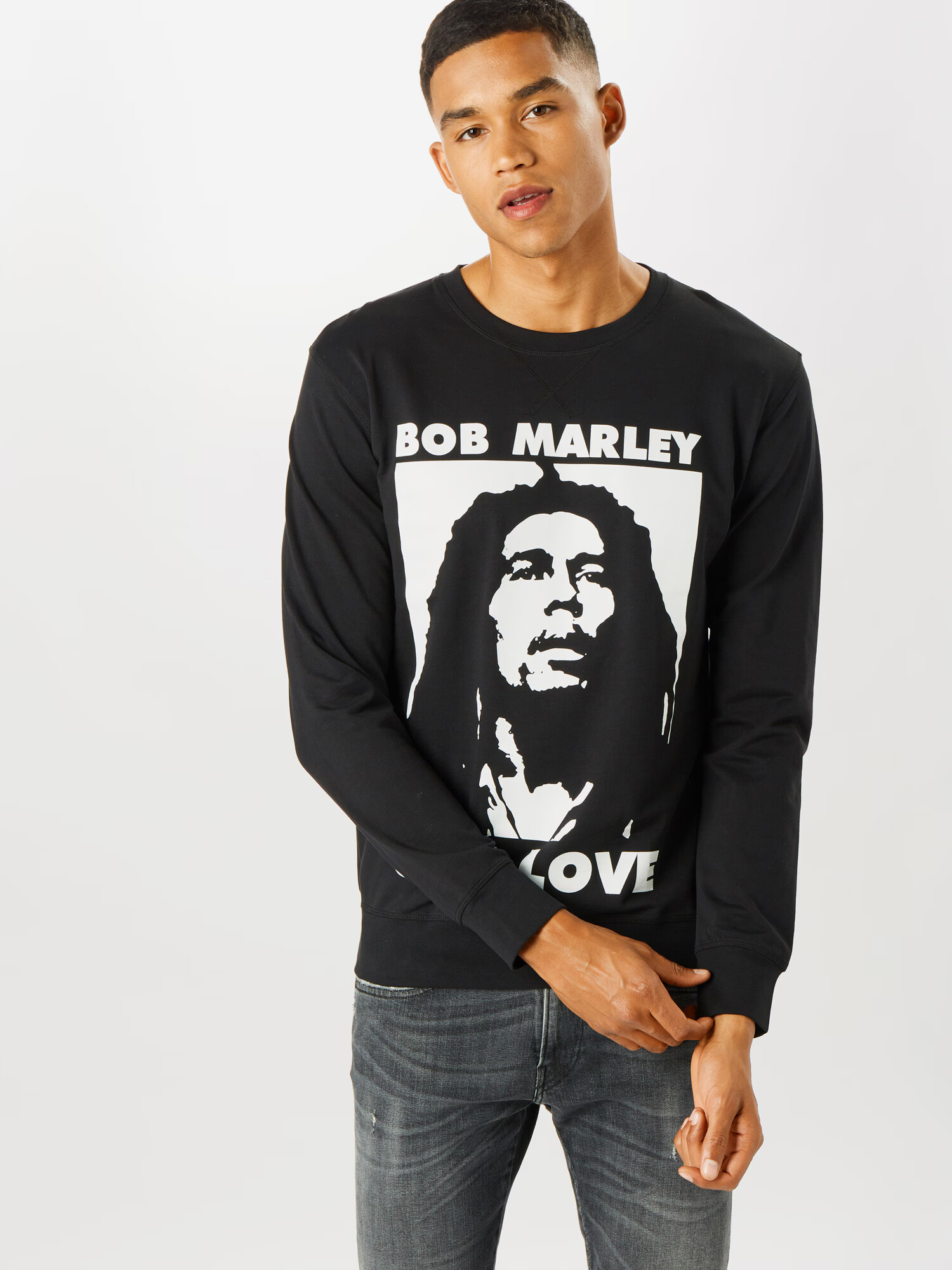 Mister Tee Majica 'Bob Marley One Love' črna / bela - Pepit.si