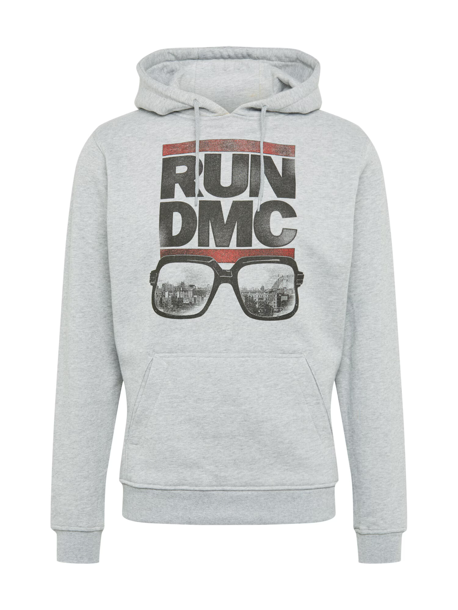 Mister Tee Majica 'Run DMC City Glasses' pegasto siva / rdeča / črna - Pepit.si