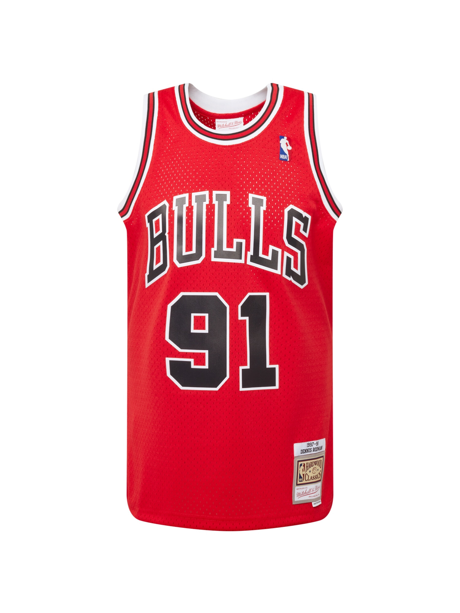 Mitchell & Ness Majica 'Dennis Rodman' rdeča / črna / bela - Pepit.si