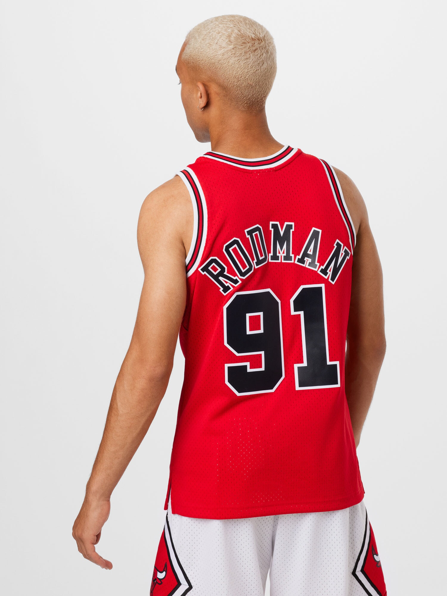 Mitchell & Ness Majica 'Dennis Rodman' rdeča / črna / bela - Pepit.si