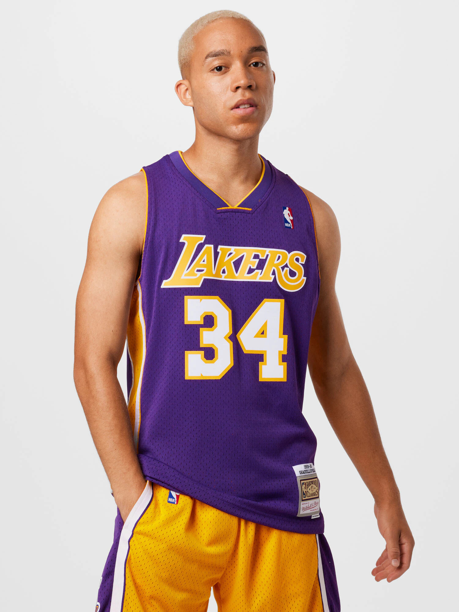 Mitchell & Ness Majica 'LA LAKERS - NBA SWINGMAN' rumena / temno liila / bela - Pepit.si