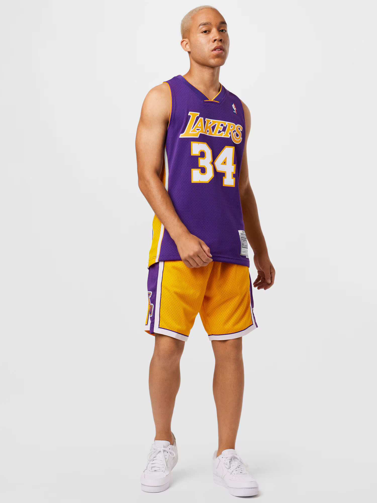 Mitchell & Ness Majica 'LA LAKERS - NBA SWINGMAN' rumena / temno liila / bela - Pepit.si