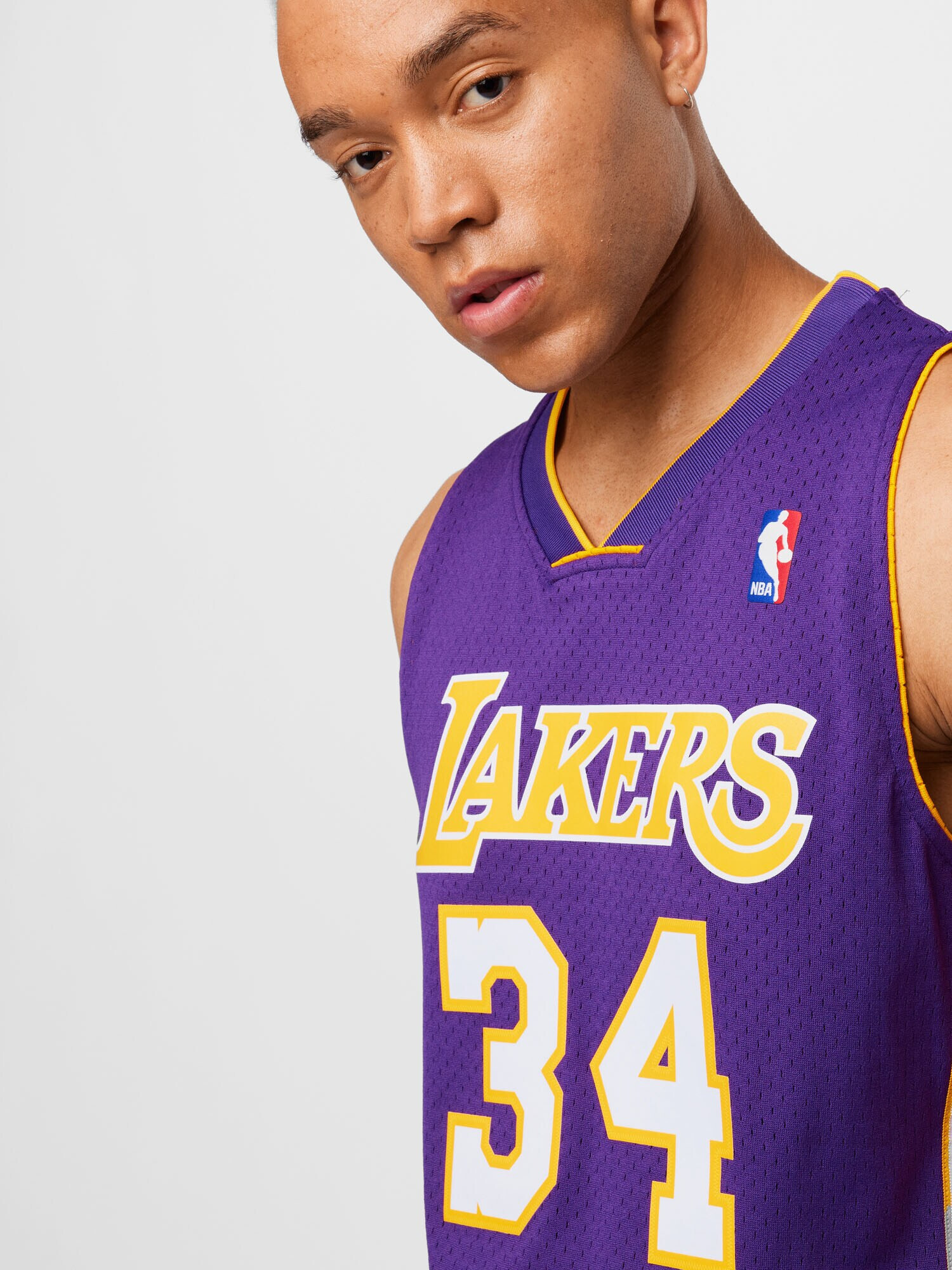 Mitchell & Ness Majica 'LA LAKERS - NBA SWINGMAN' rumena / temno liila / bela - Pepit.si