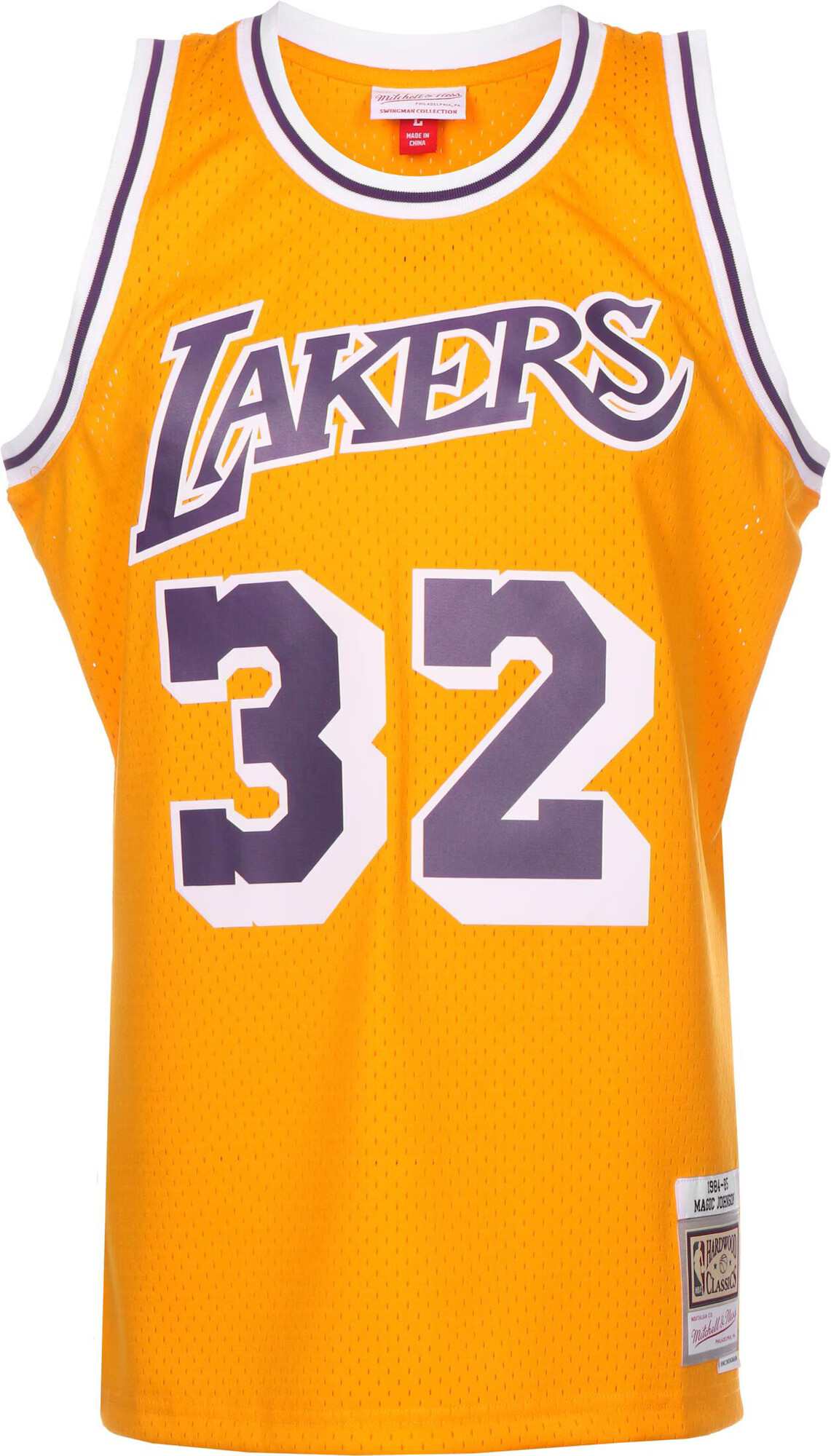 Mitchell & Ness Majica 'Los Angeles' zlato-rumena / lila / bela - Pepit.si