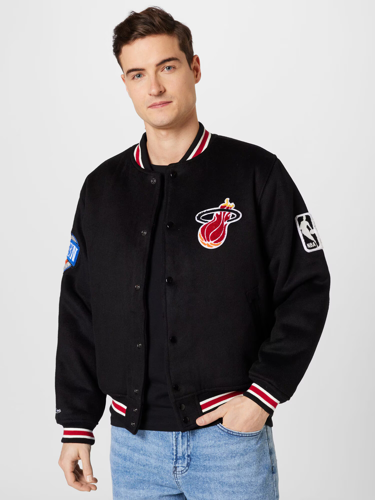 Mitchell & Ness Prehodna jakna modra / rdeča / črna / bela - Pepit.si