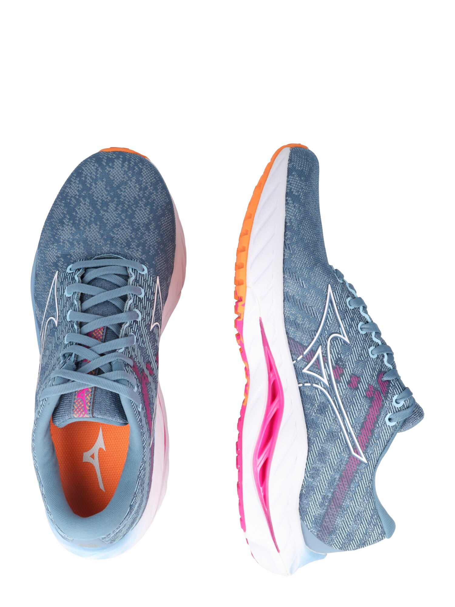 MIZUNO Športni čevelj 'WAVE INSPIRE 19' modra / oranžna / roza / bela - Pepit.si