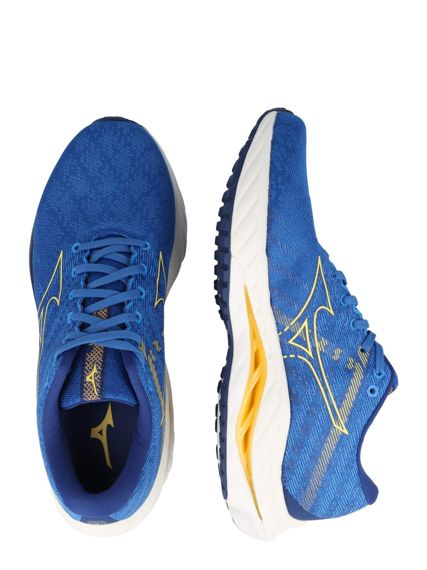 MIZUNO Tekaški čevelj 'WAVE INSPIRE 19' kraljevo modra / temno modra / svetlo rumena - Pepit.si