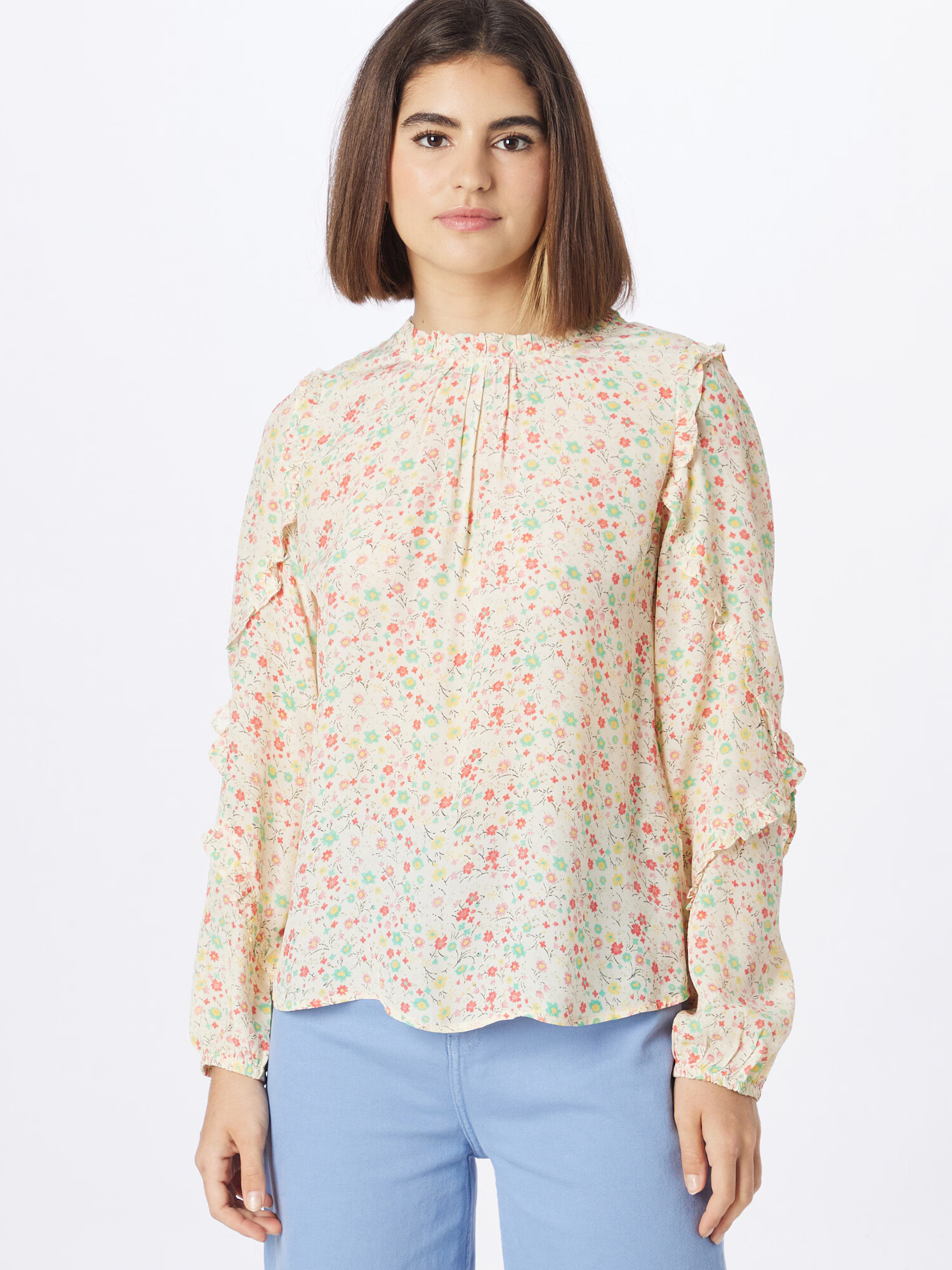 Moliin Copenhagen Bluza 'Frances' pastelno rumena / meta / roza / rdeča - Pepit.si