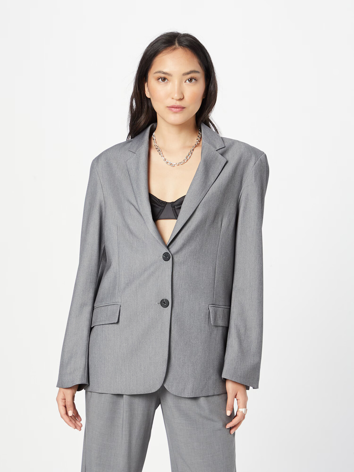 Monki Blazer srebrno-siva - Pepit.si