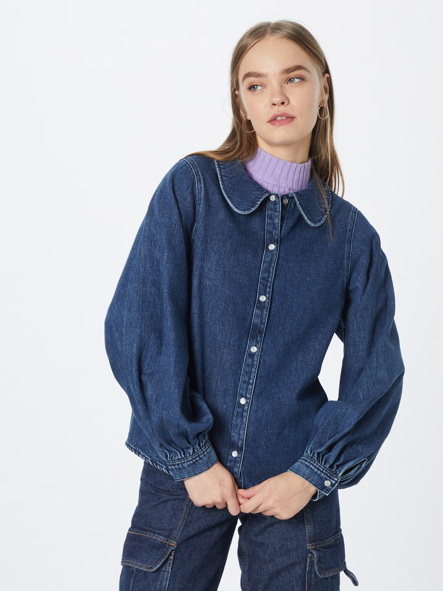 Monki Bluza temno modra - Pepit.si